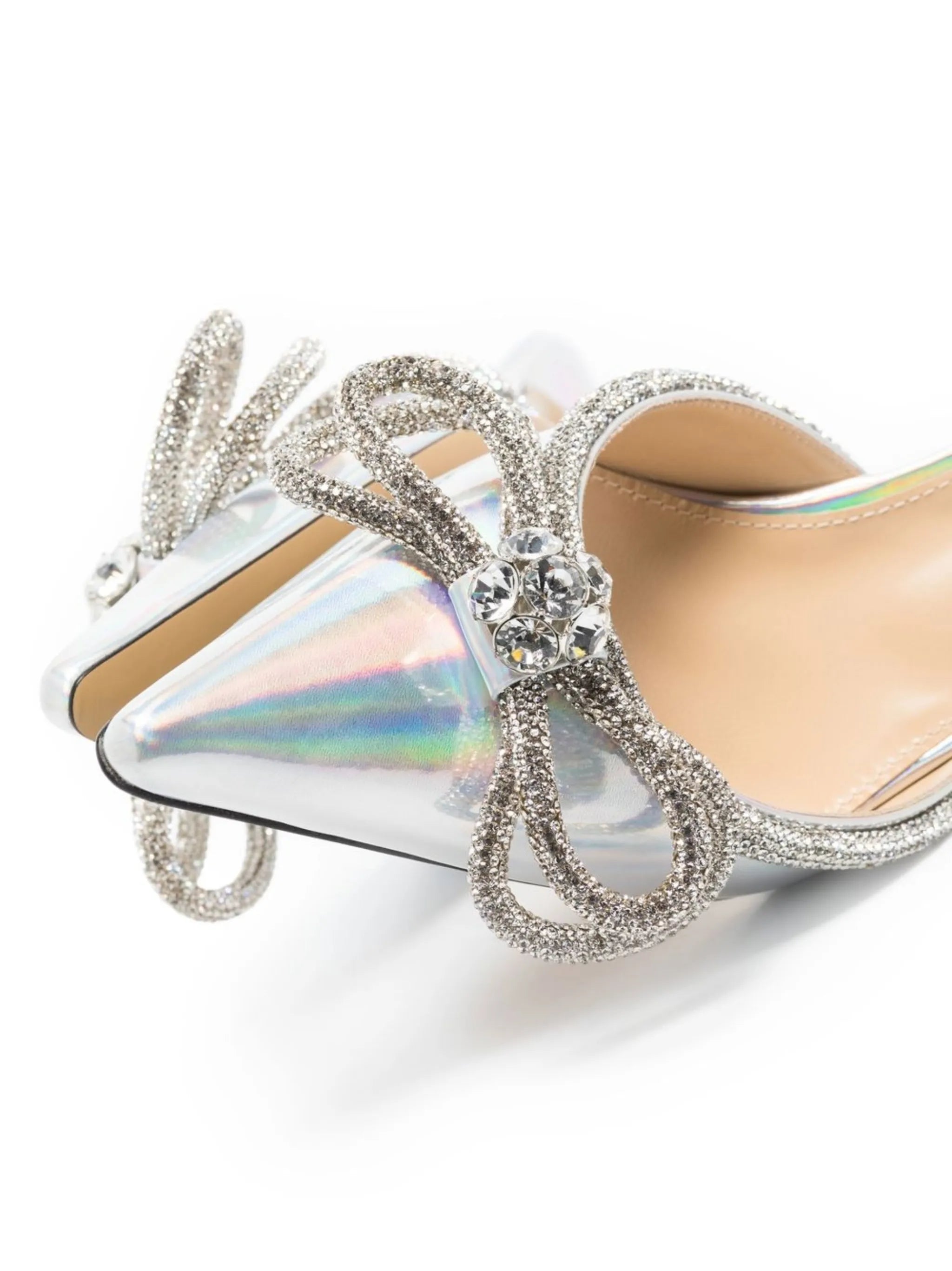85mm double-bow pointed-toe mules