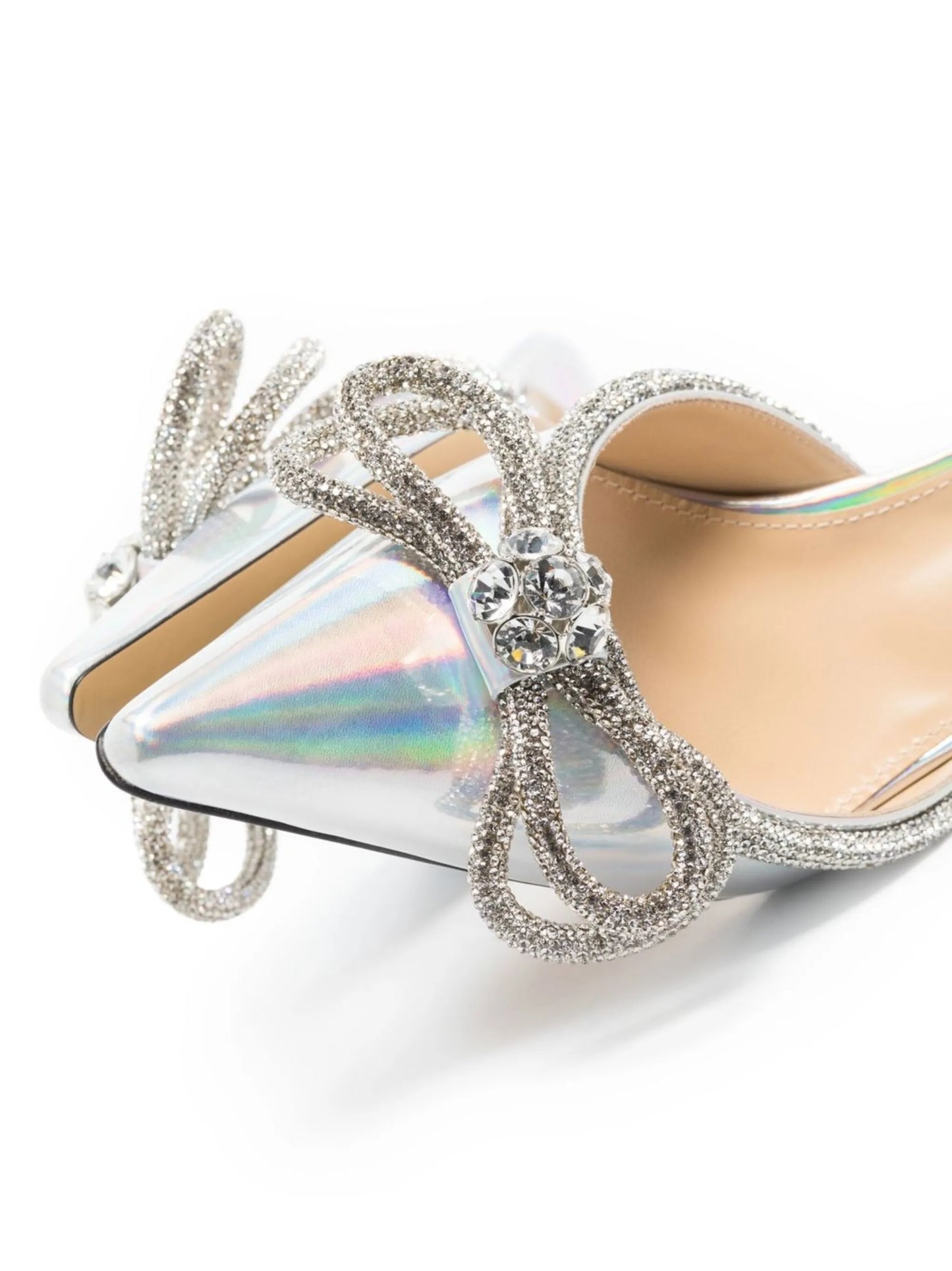 85mm double-bow pointed-toe mules