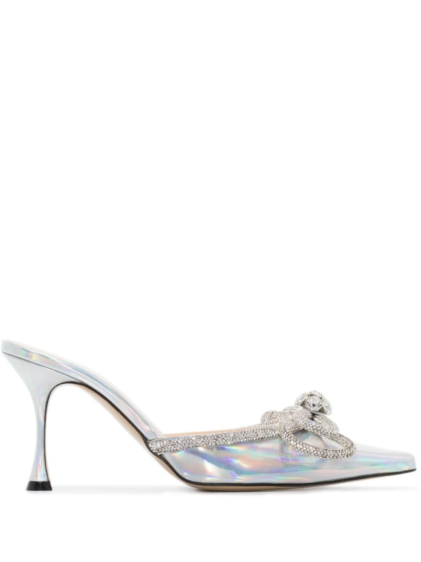 85mm double-bow pointed-toe mules