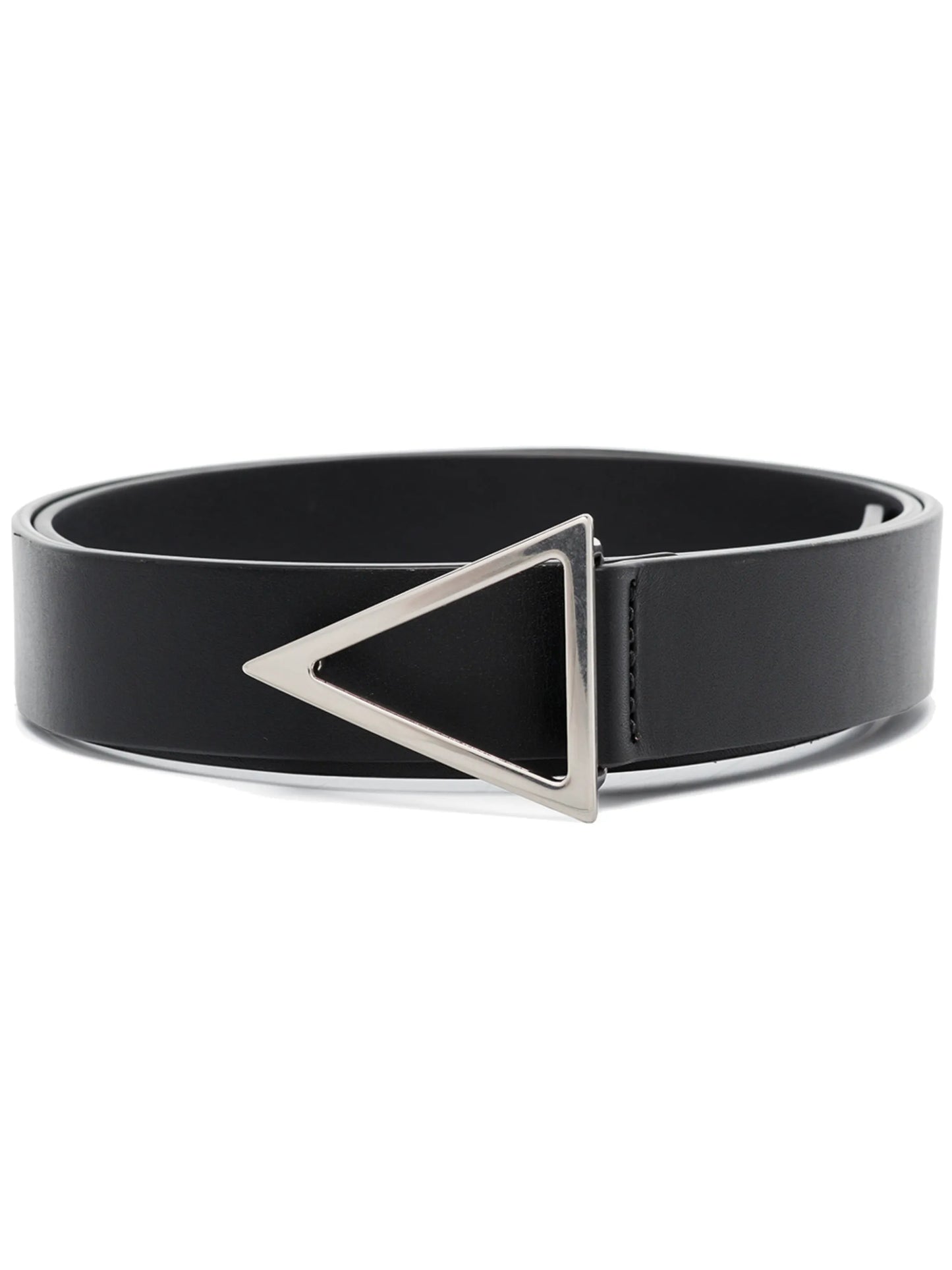 triangle-buckle leather belt