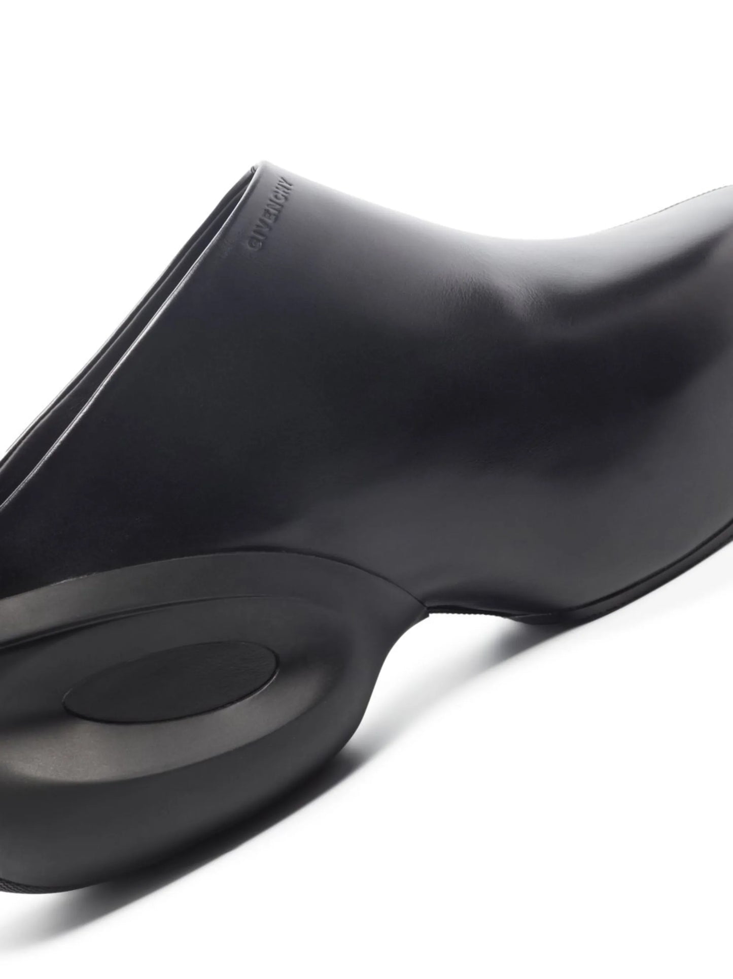 chunky-heel leather clogs