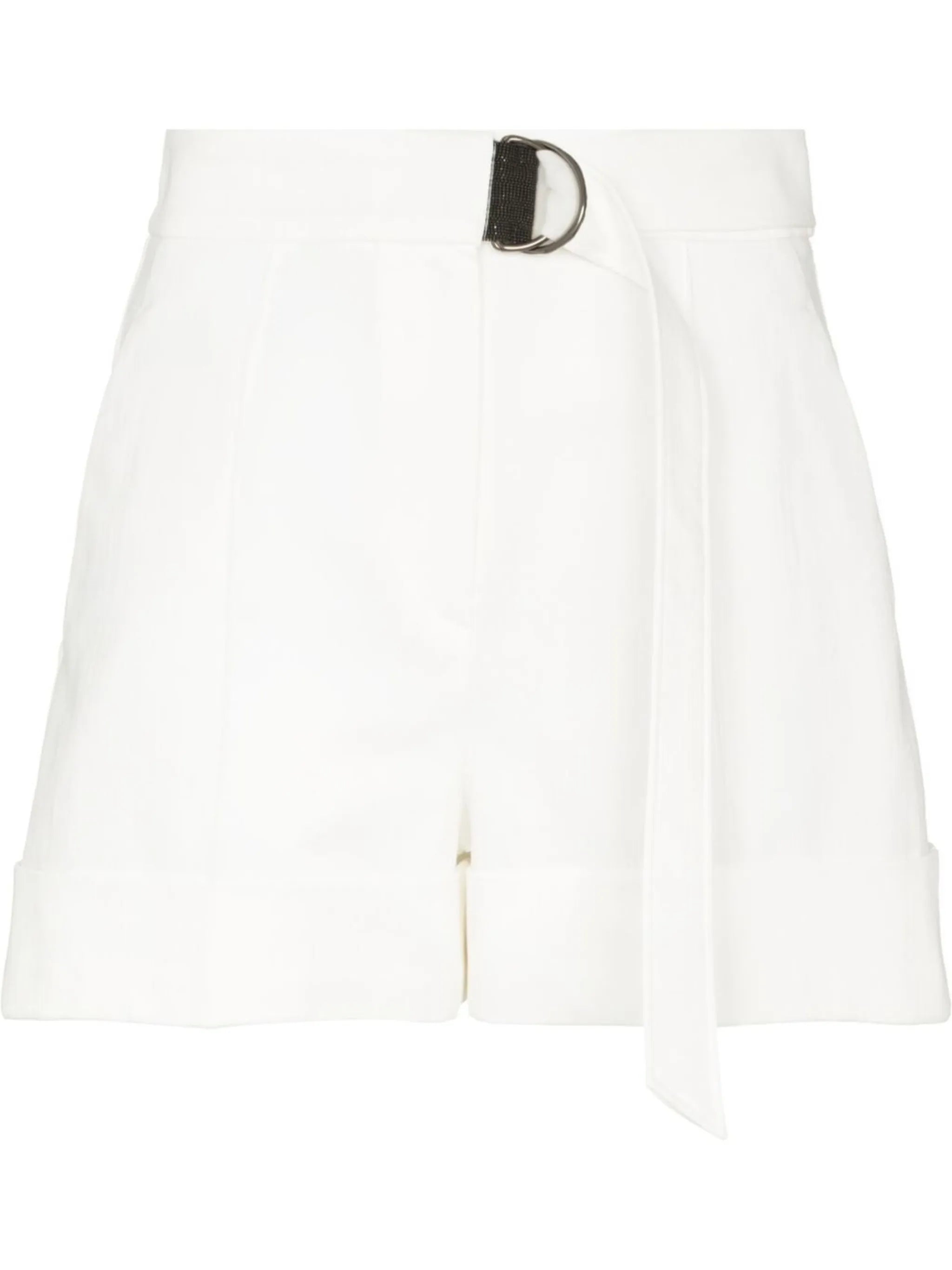 buckled-waist tailored shorts