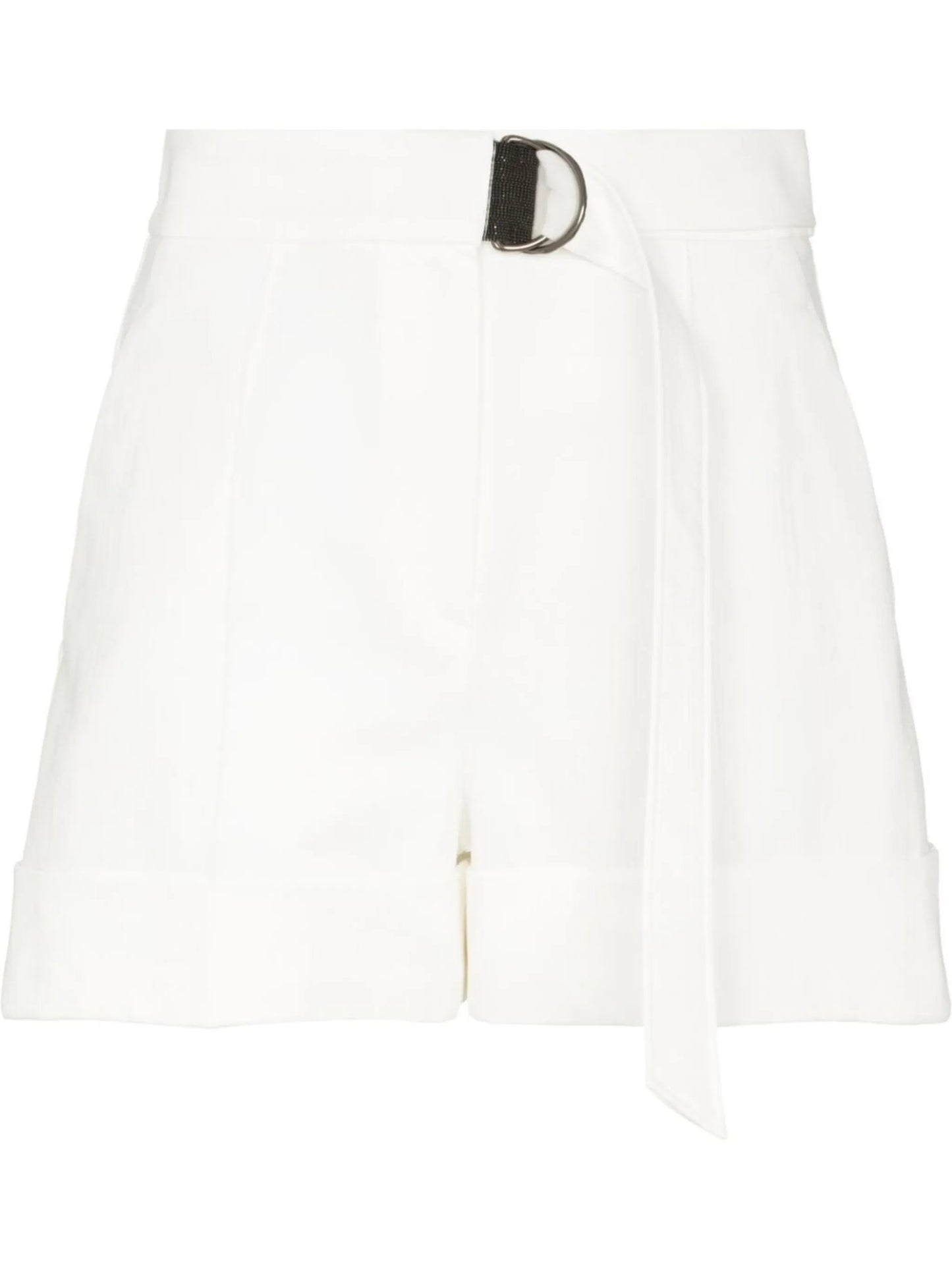 buckled-waist tailored shorts