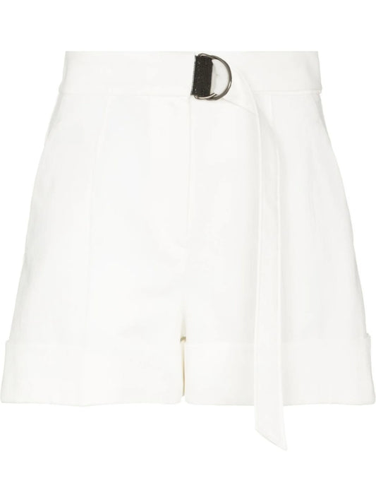 buckled-waist tailored shorts