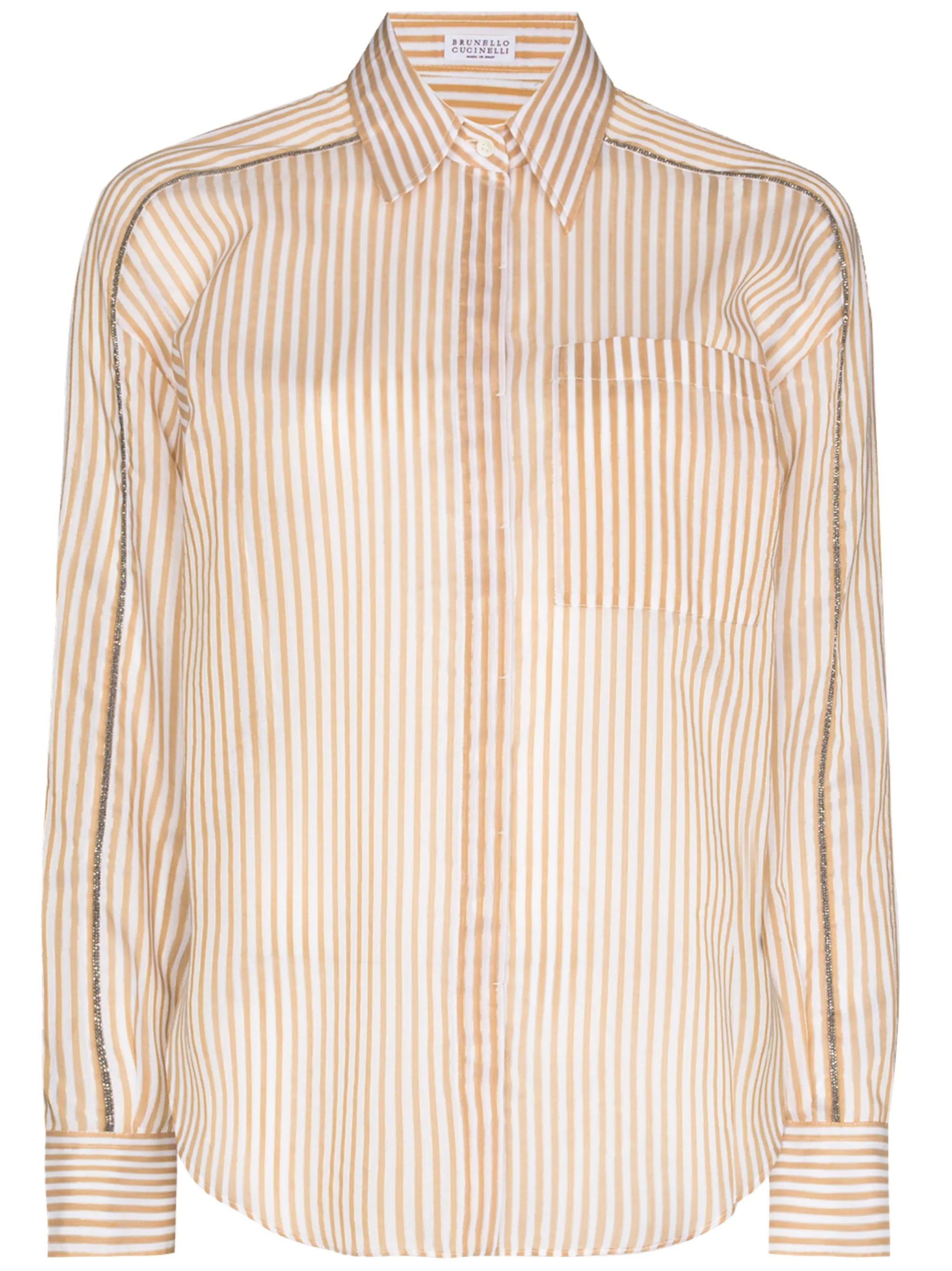 embellished striped shirt