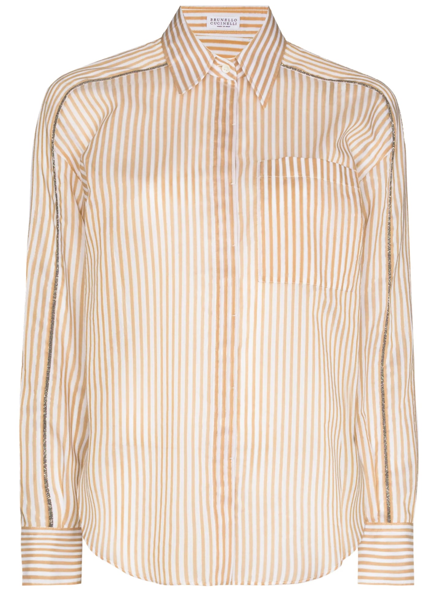 embellished striped shirt