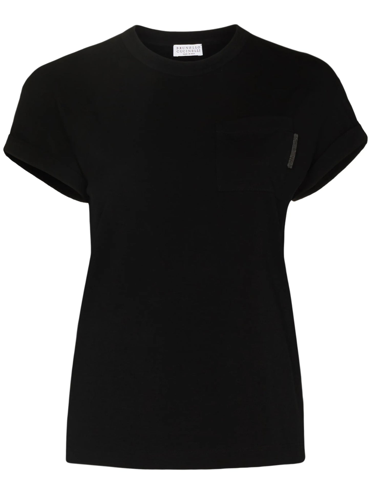 brass-embellished T-shirt