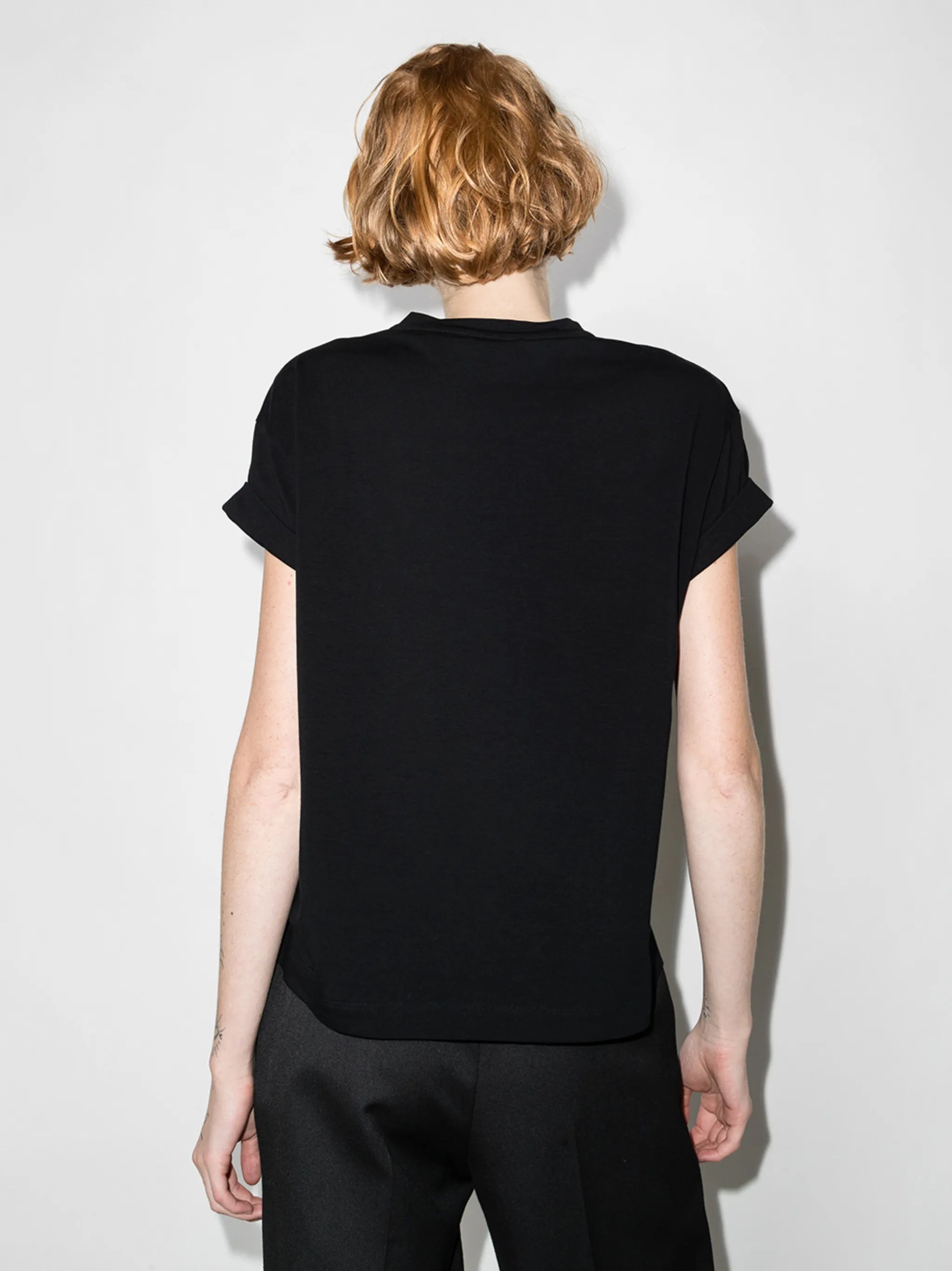 brass-embellished T-shirt