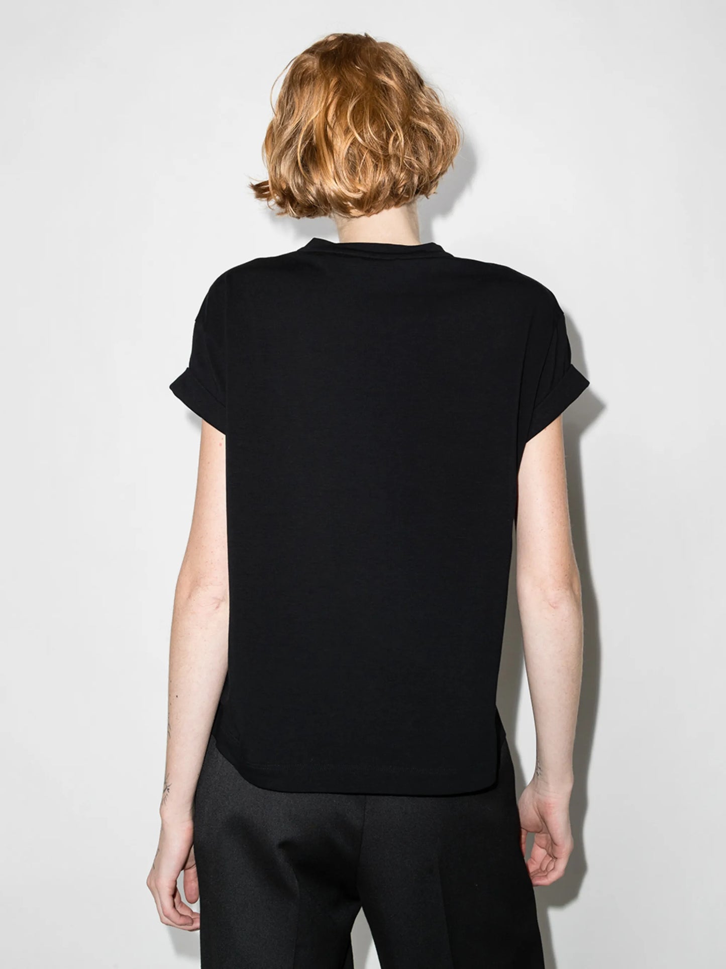 brass-embellished T-shirt