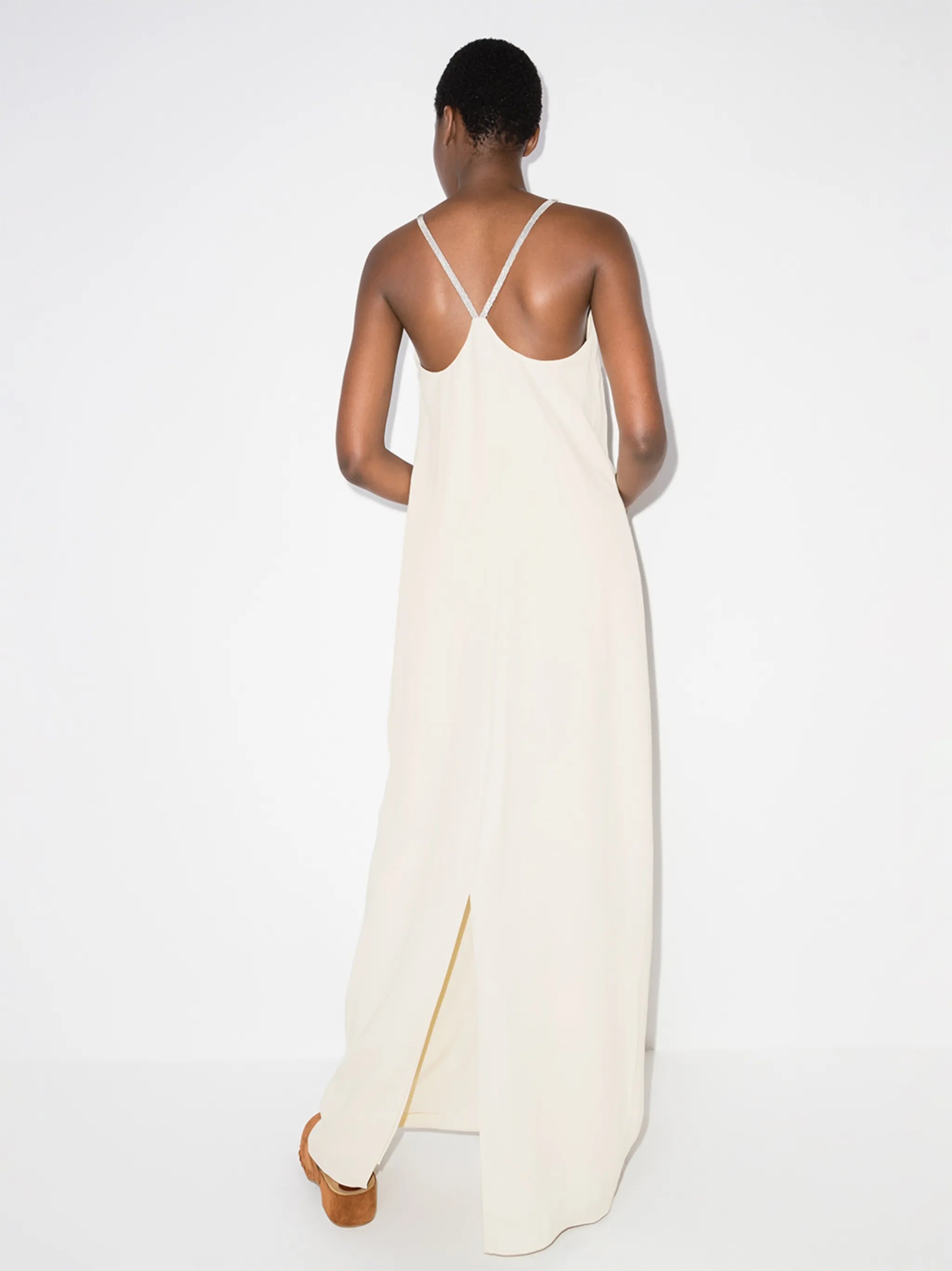 Monili-chain sleeveless maxi dress