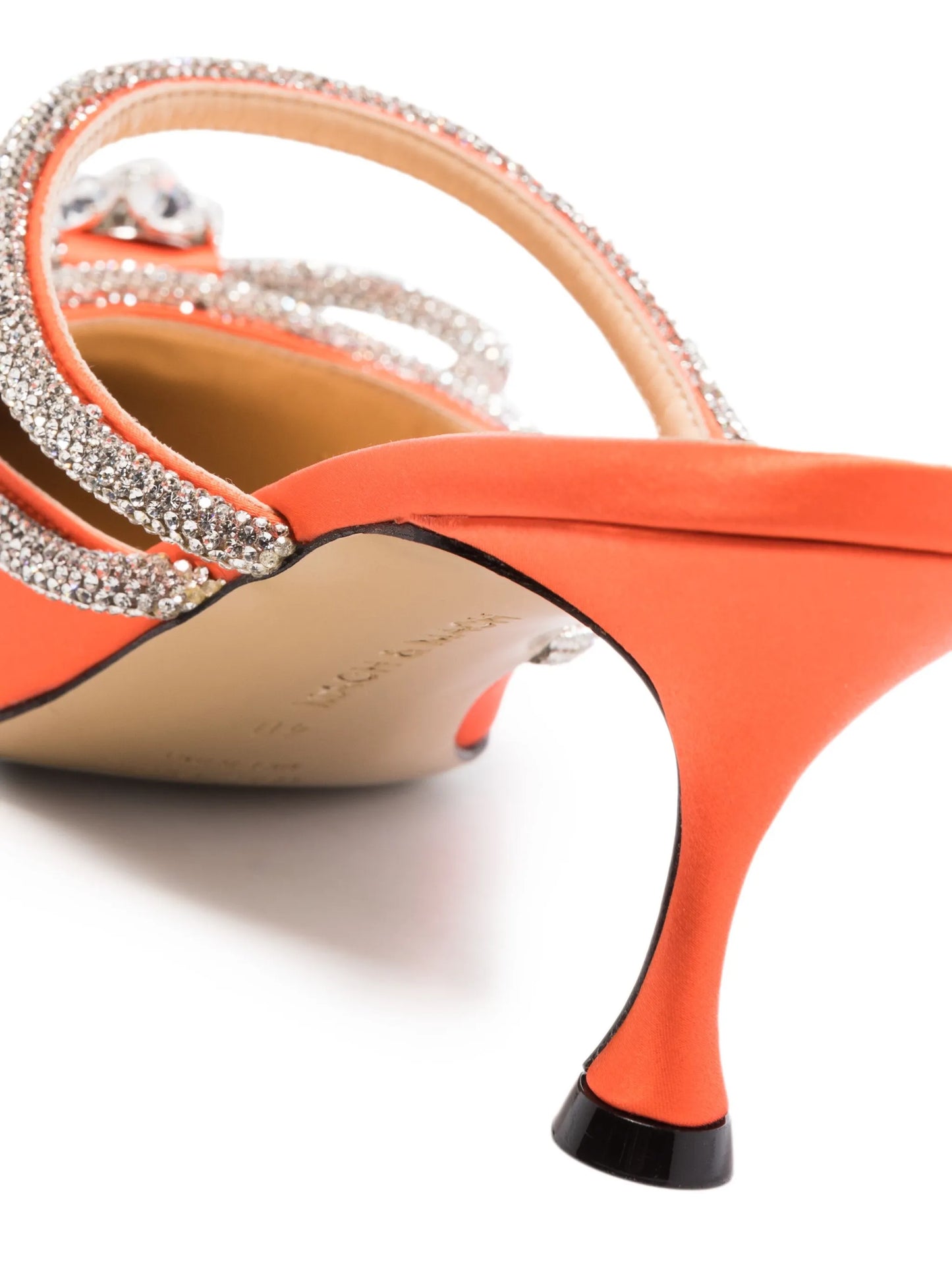 Double Bow 65mm crystal-embellished mules
