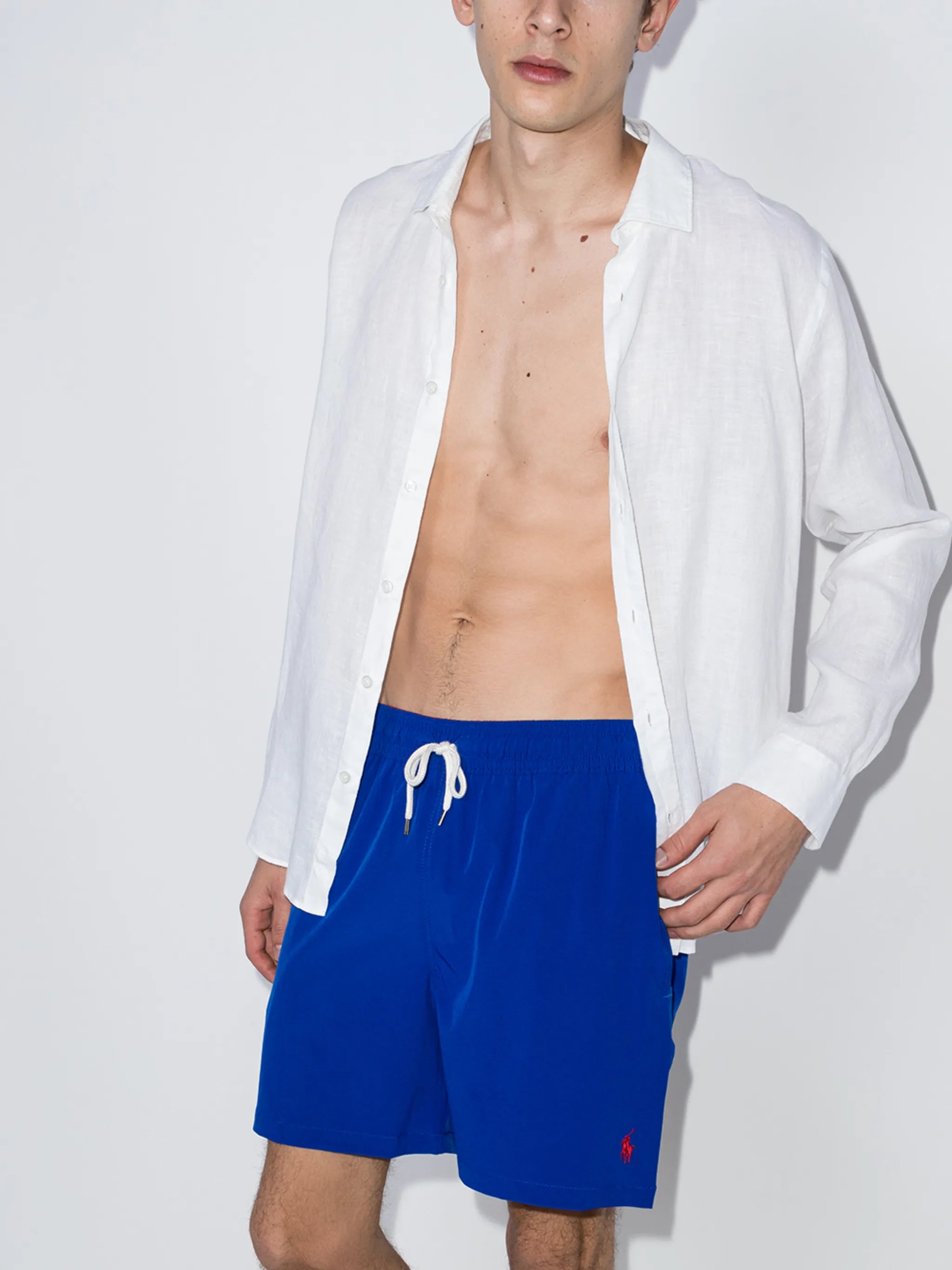 logo-embroidered swim shorts