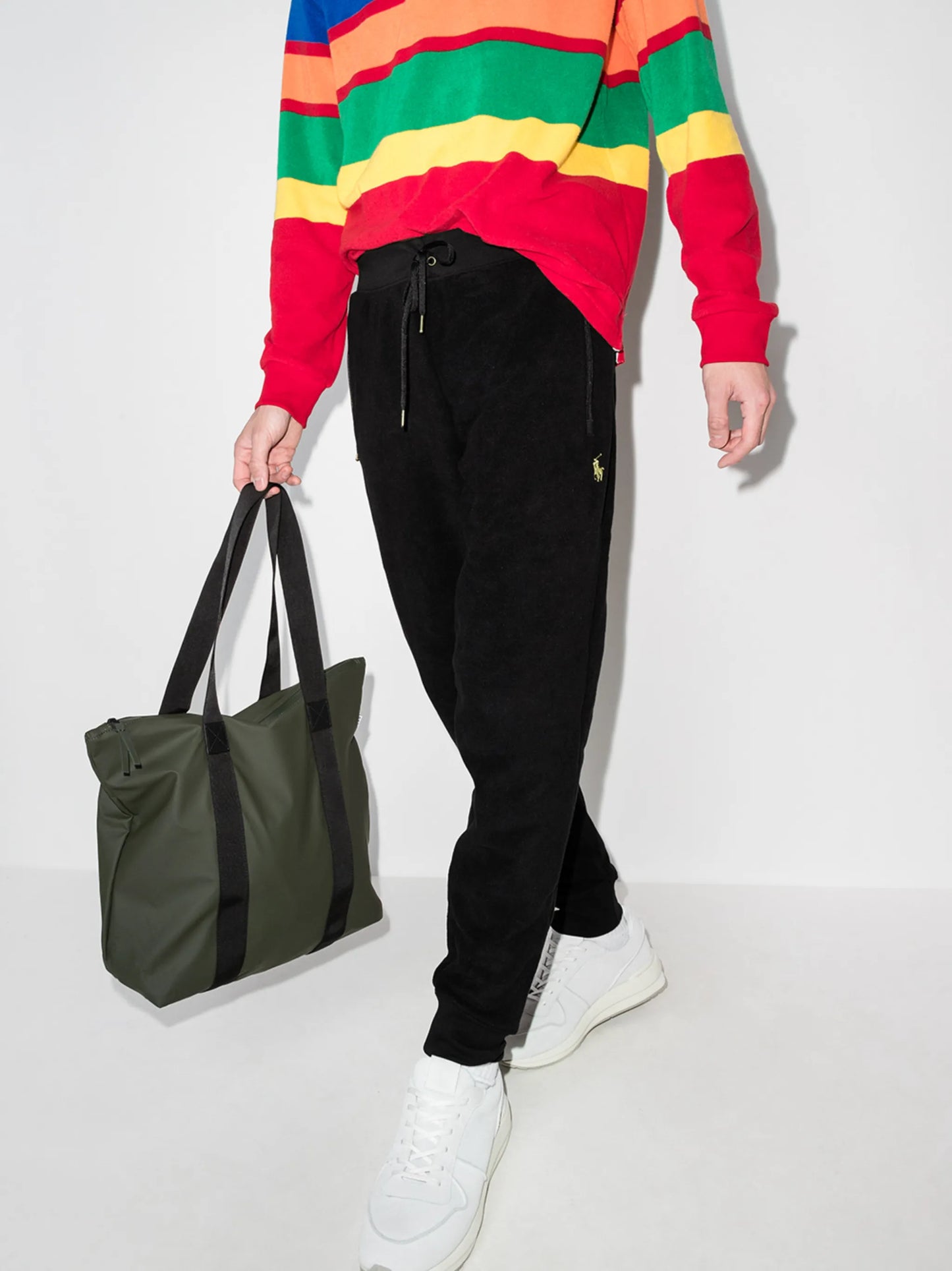 drawstring tapered track pants