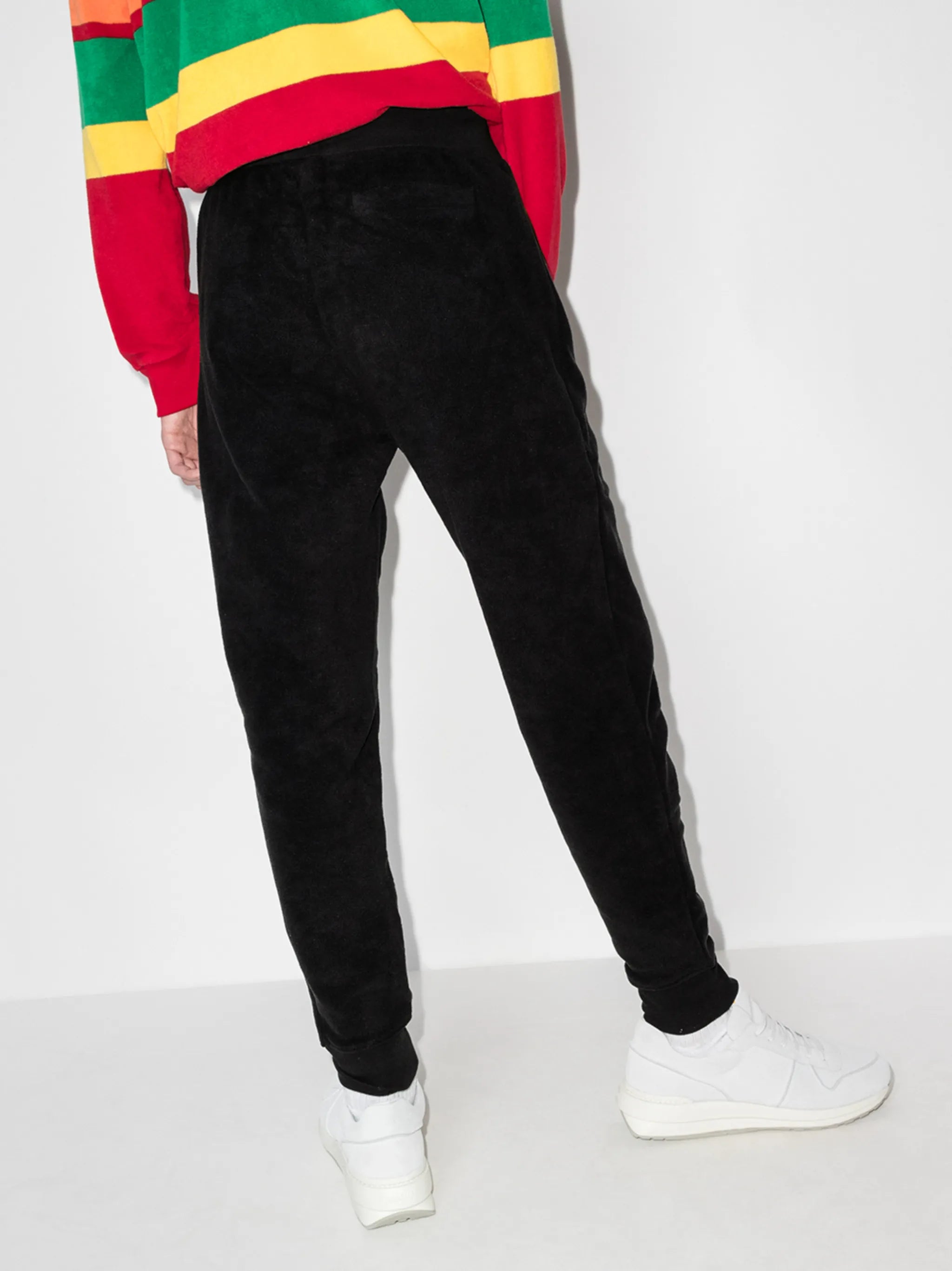 drawstring tapered track pants