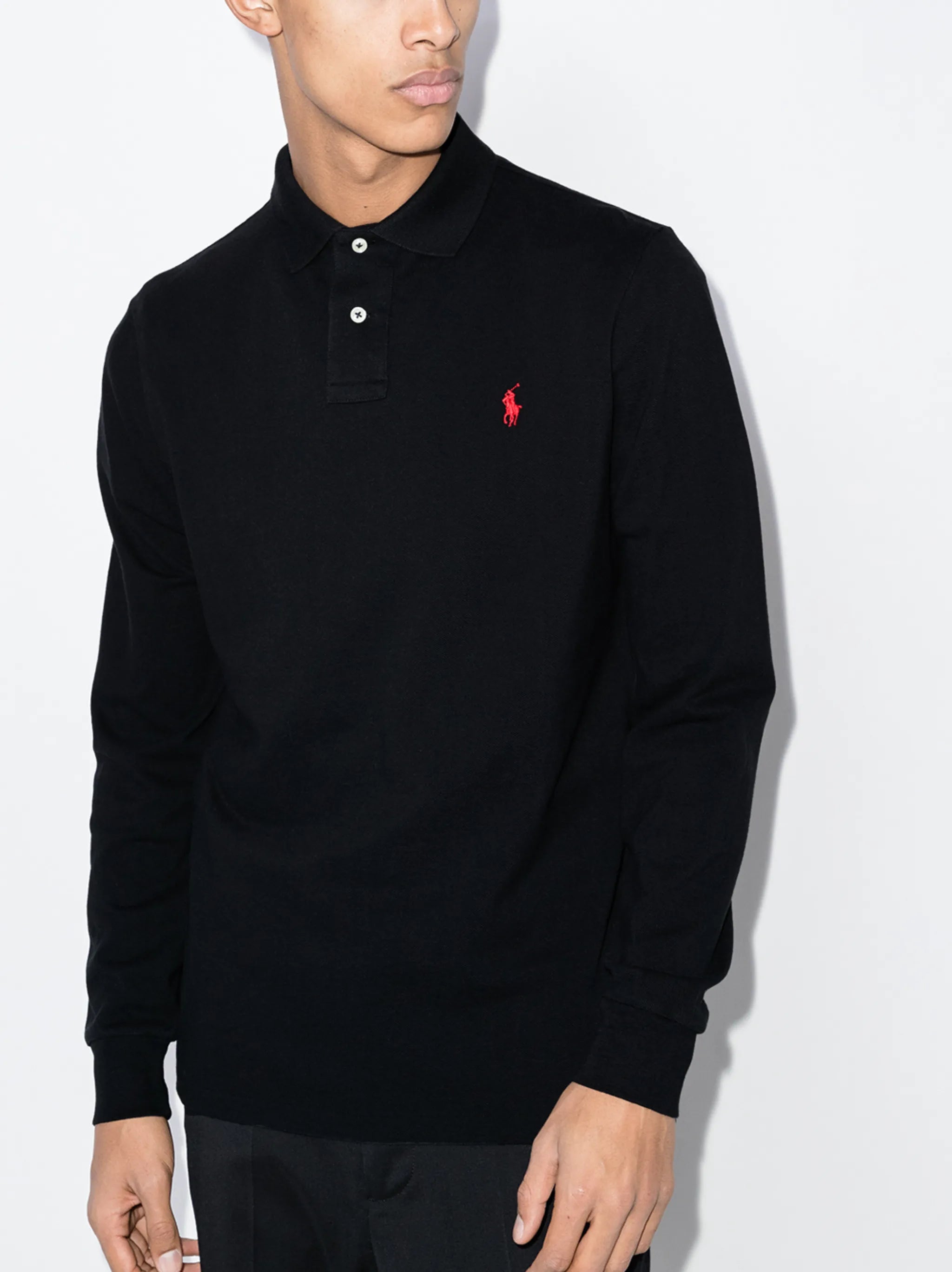 logo-embroidered polo shirt