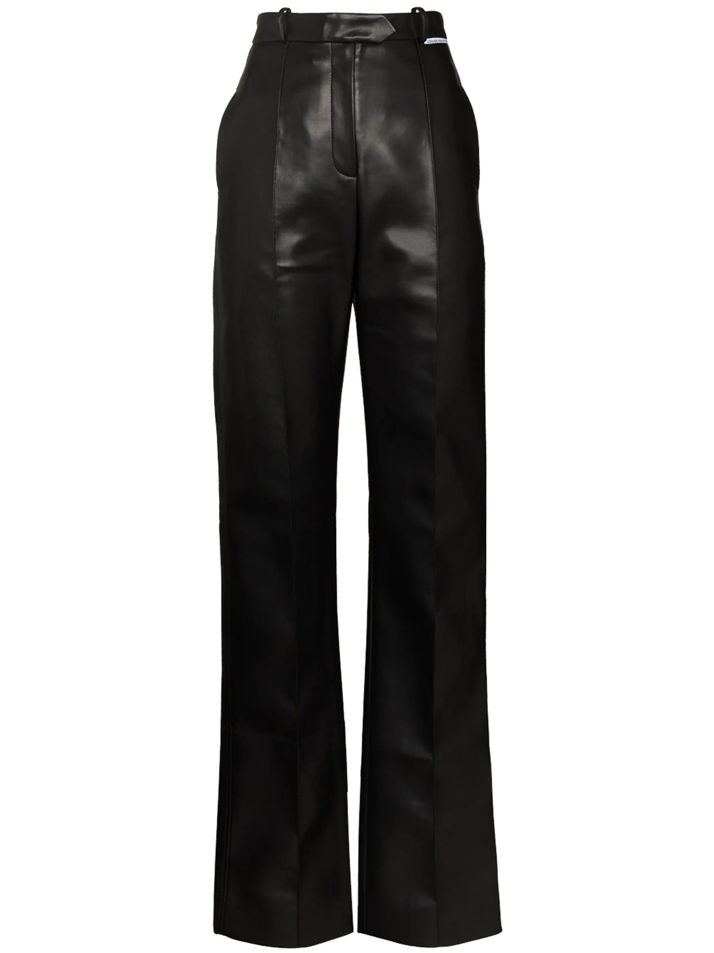 high-waisted straight-leg trousers