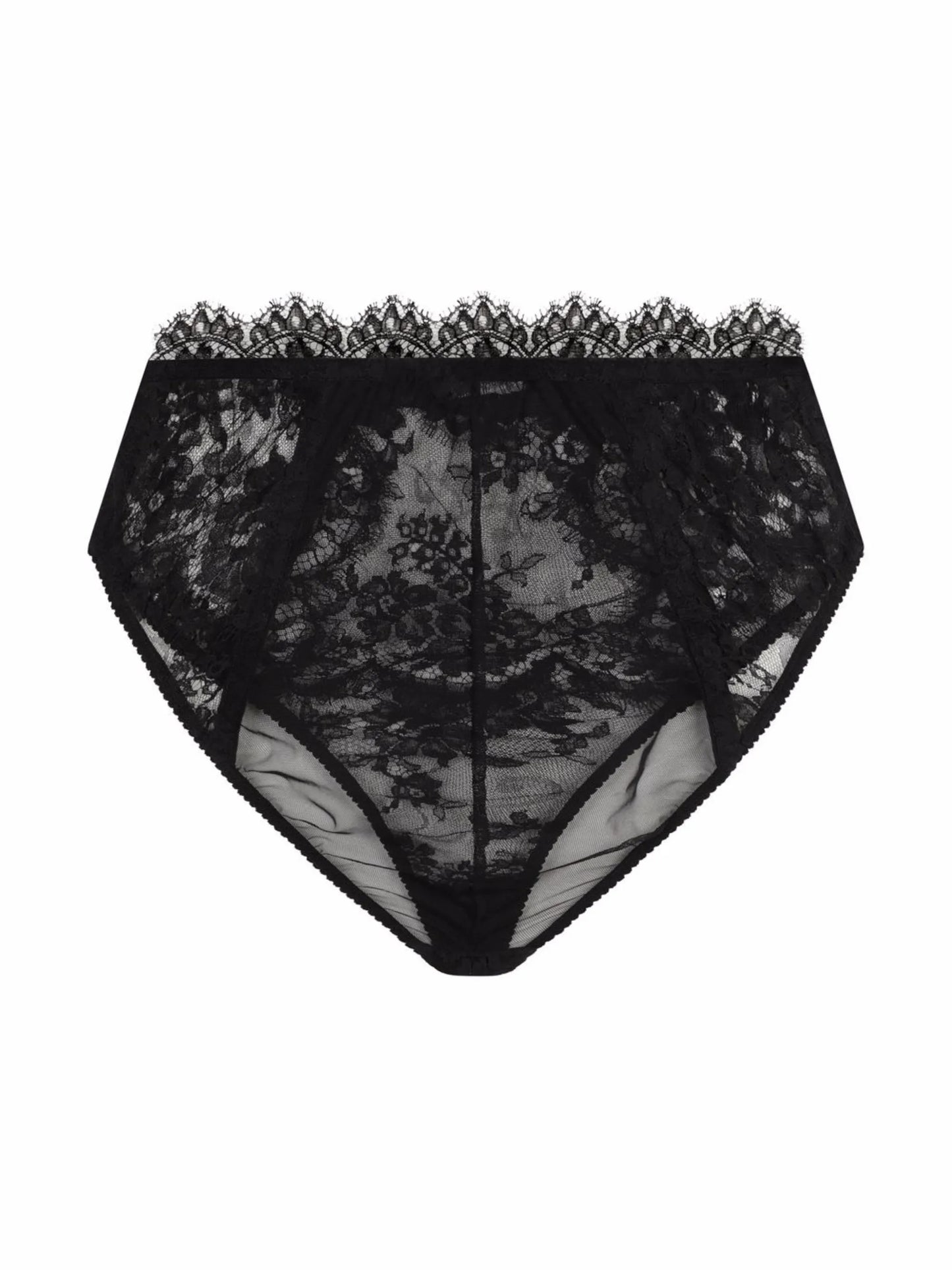 high-waisted lace briefs