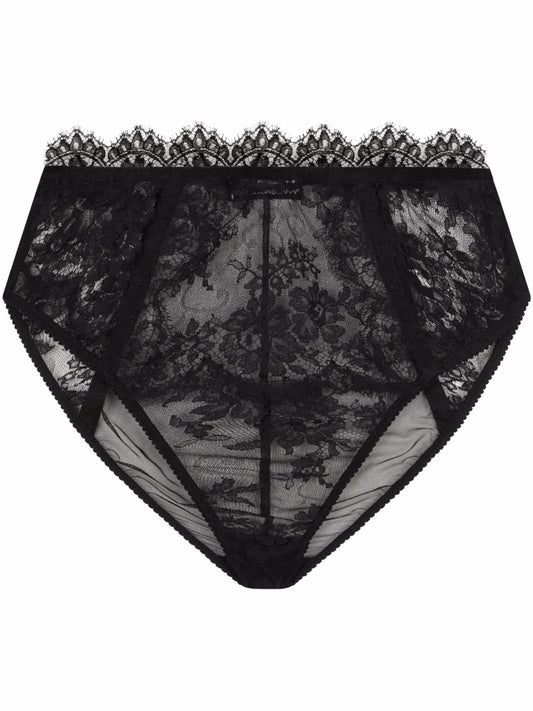 high-waisted lace briefs