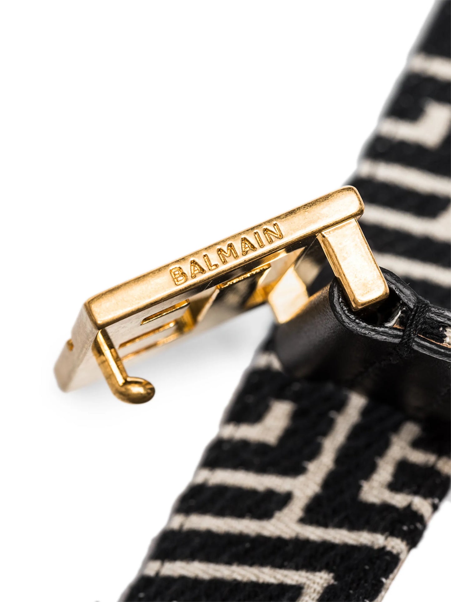 monogram jacquard logo-buckle belt