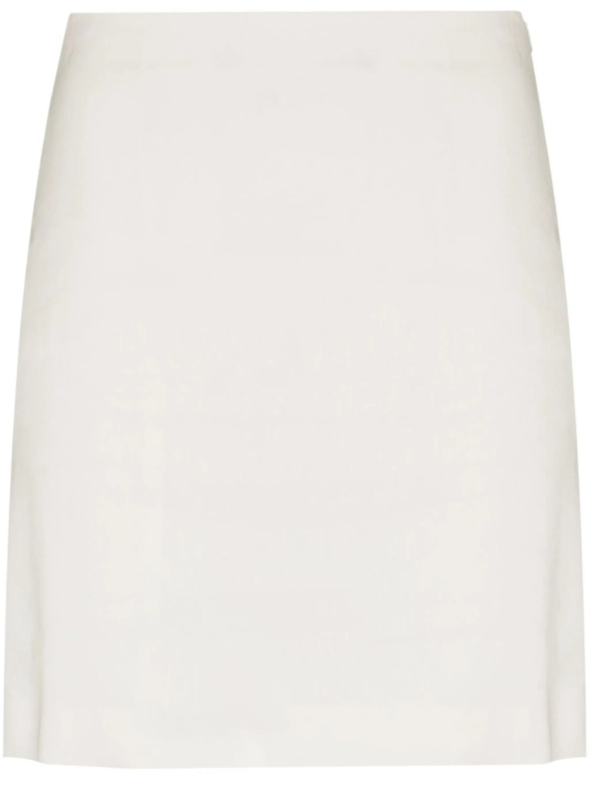 high-waisted linen miniskirt