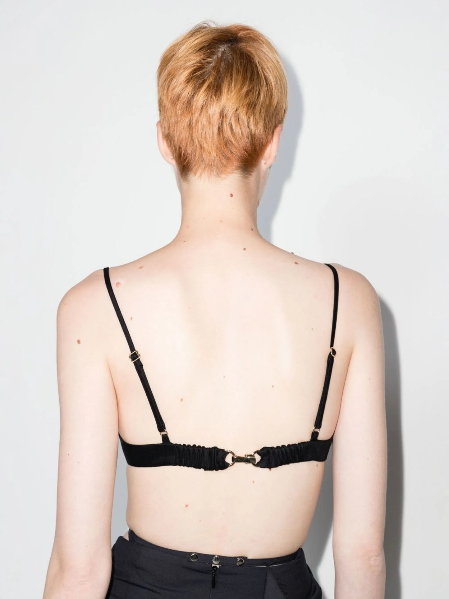 Parras triangle stretch-linen bralette