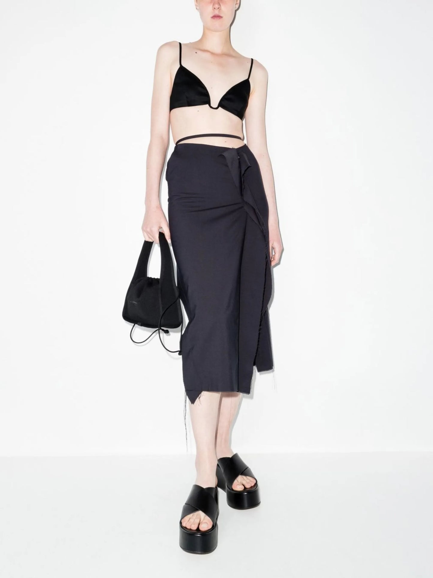 Parras triangle stretch-linen bralette