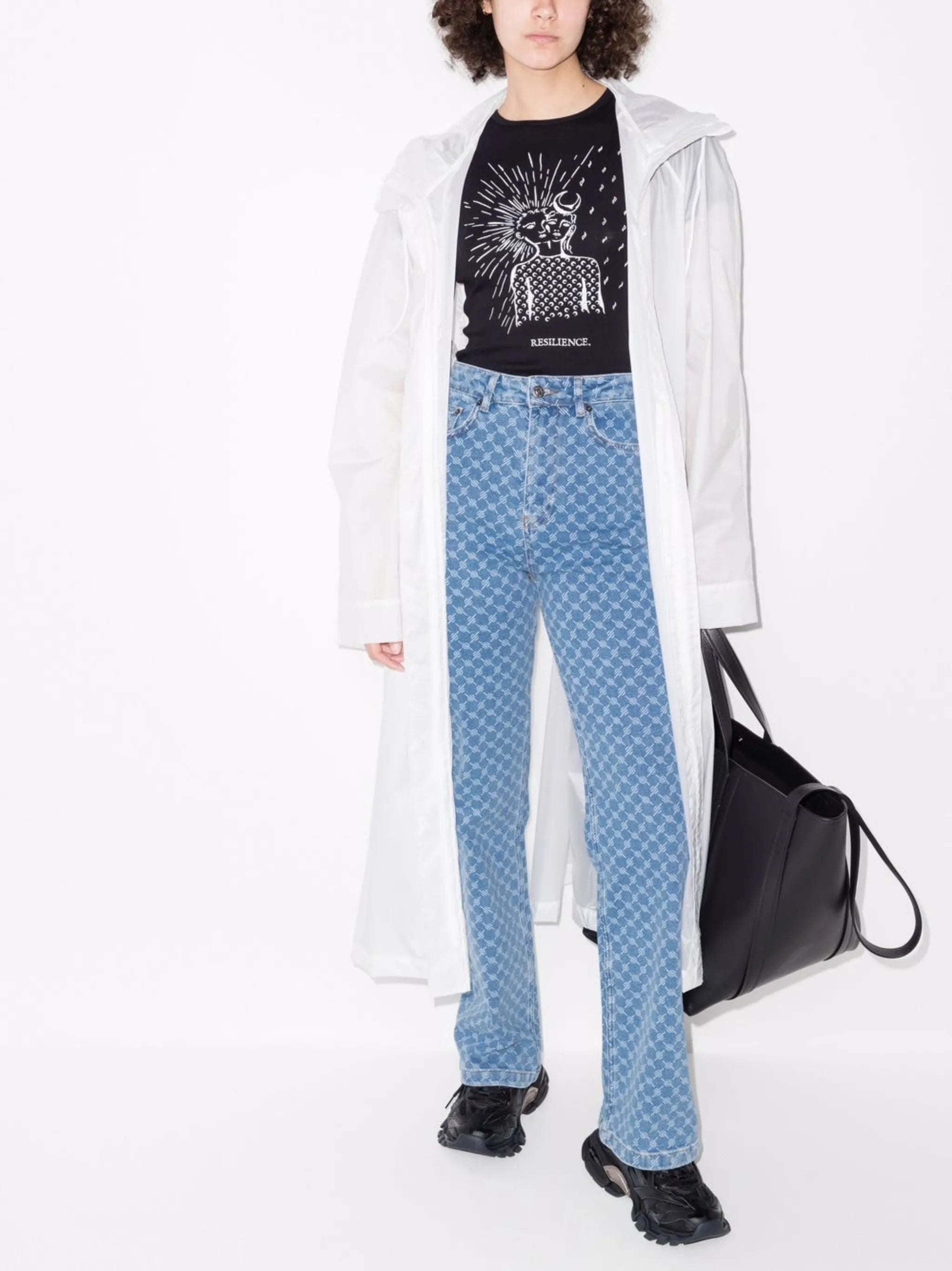 Mel monogram straight-leg jeans