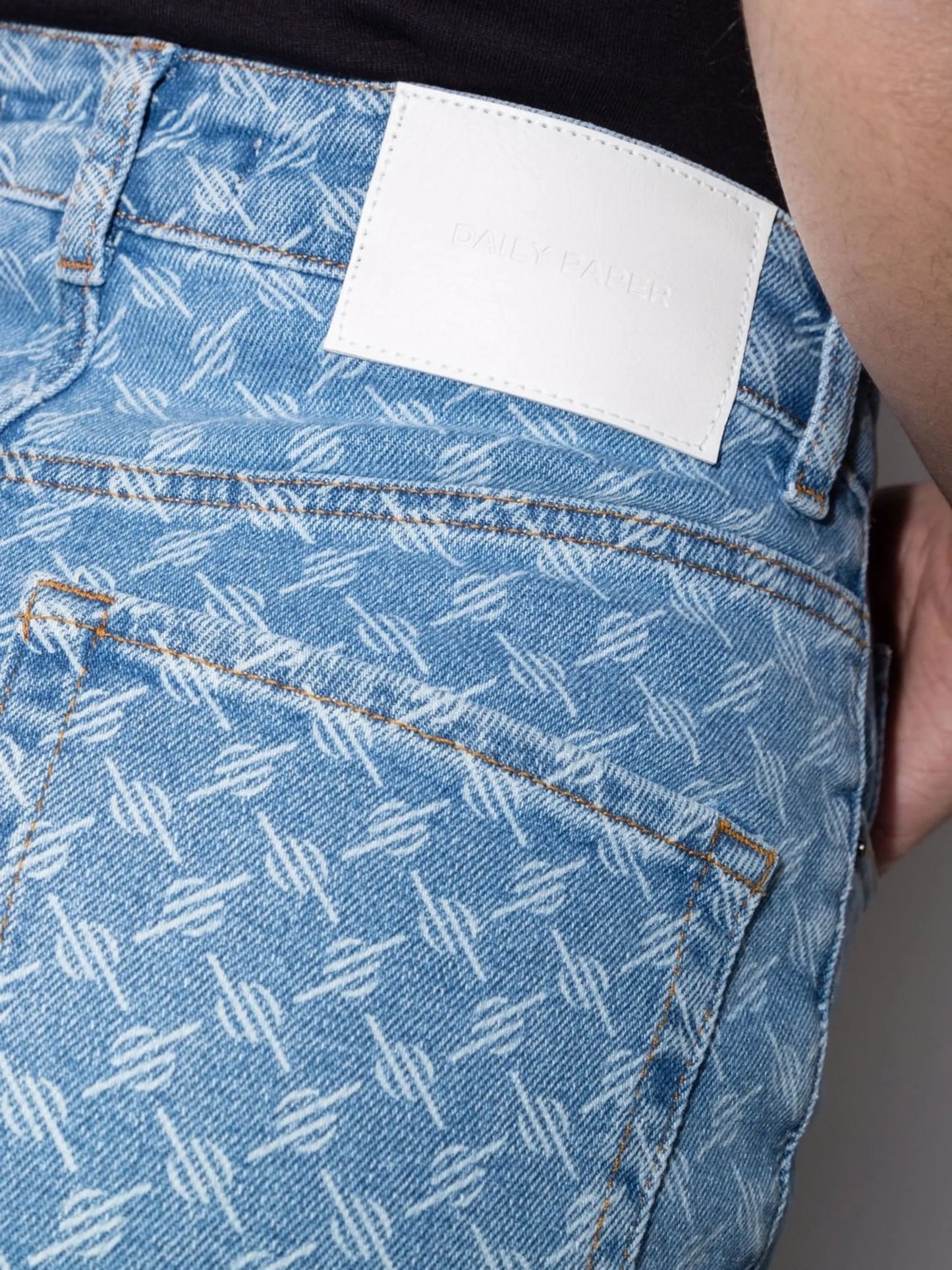 Mel monogram straight-leg jeans