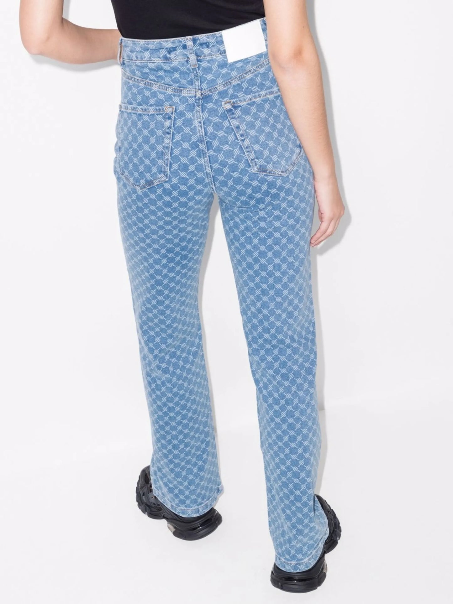 Mel monogram straight-leg jeans