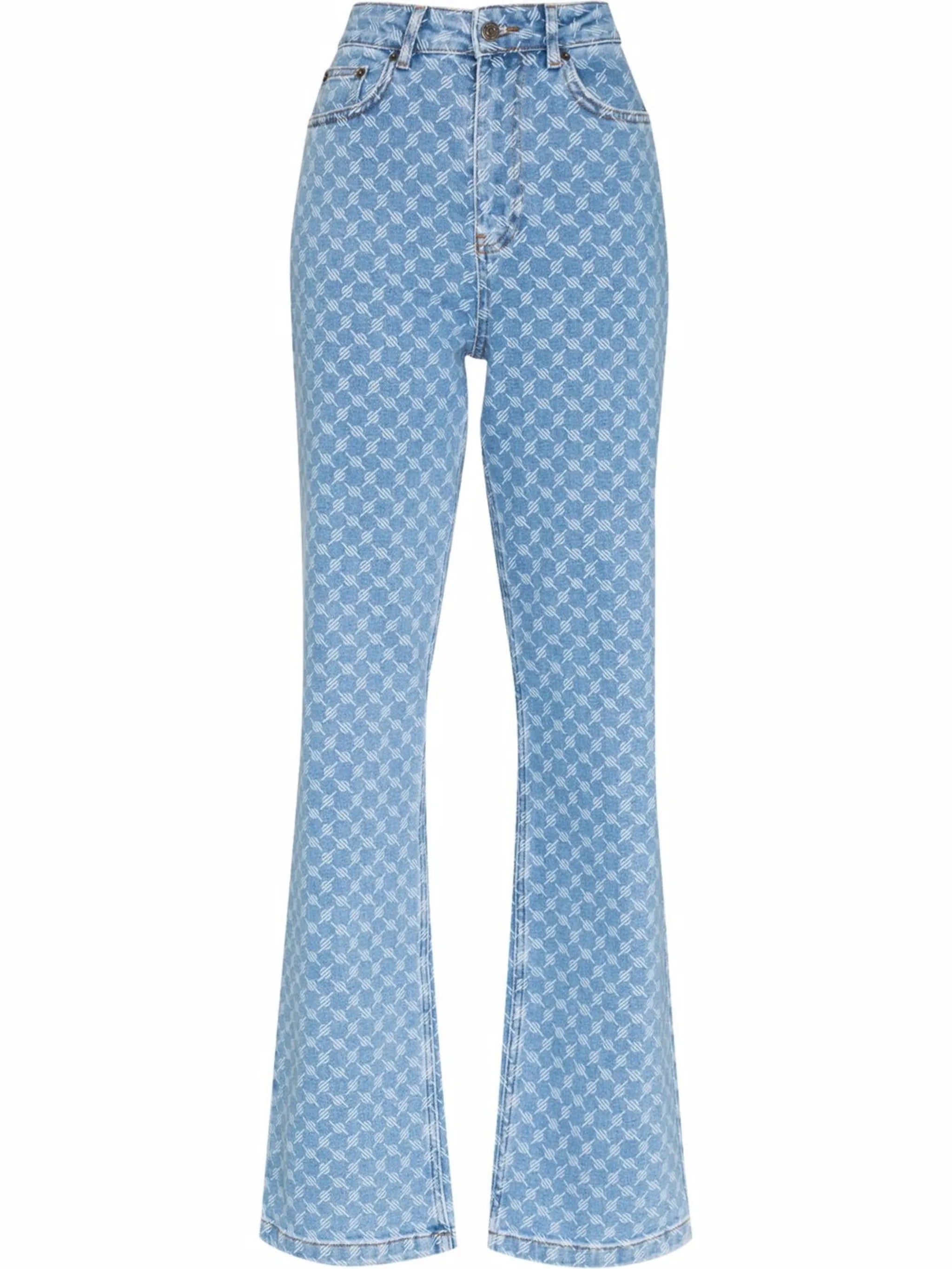 Mel monogram straight-leg jeans