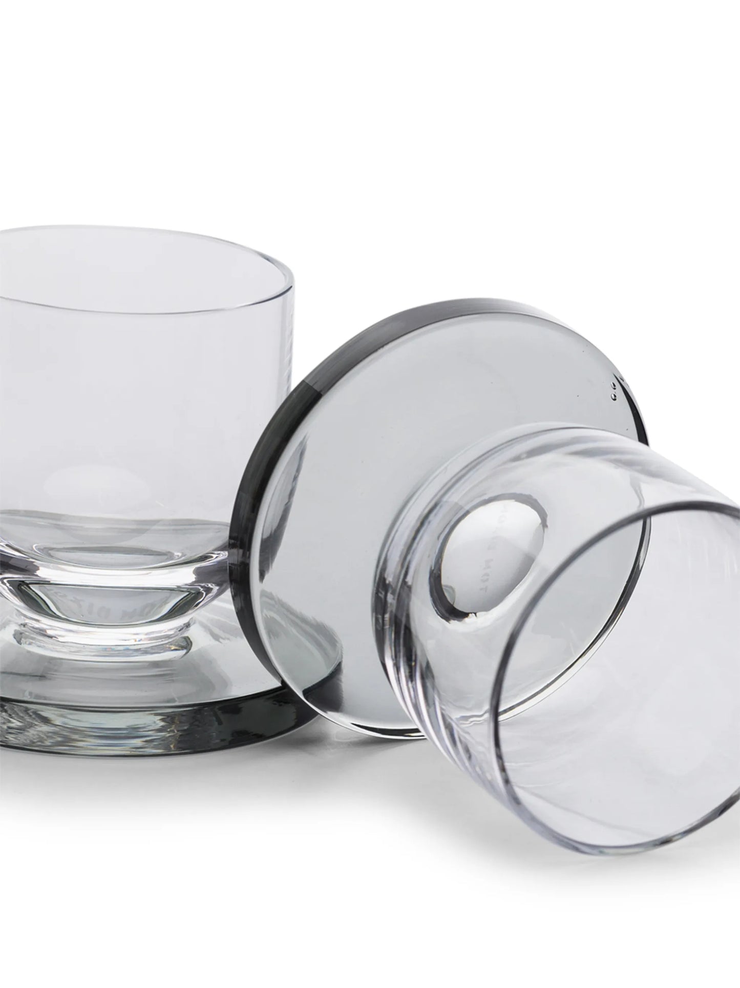 set of four Puck shot glasses