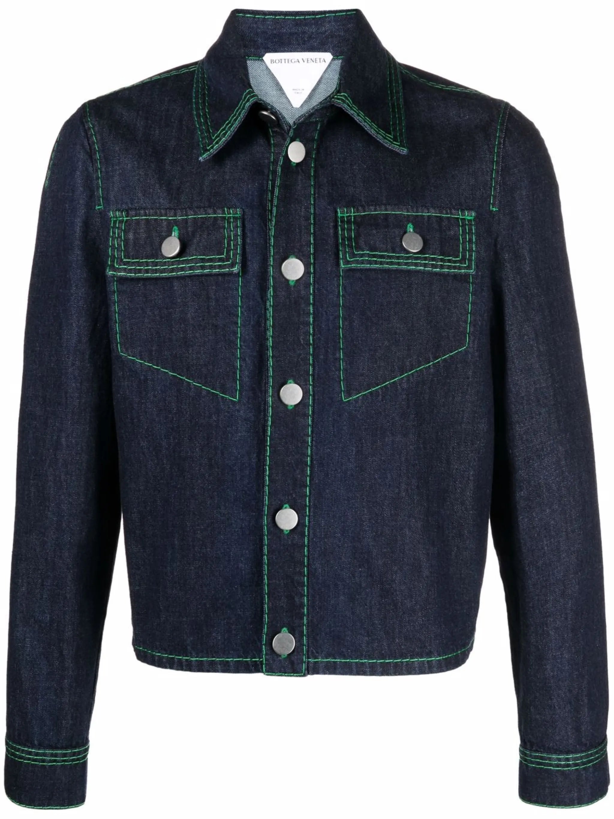 contrast-stitch denim jacket