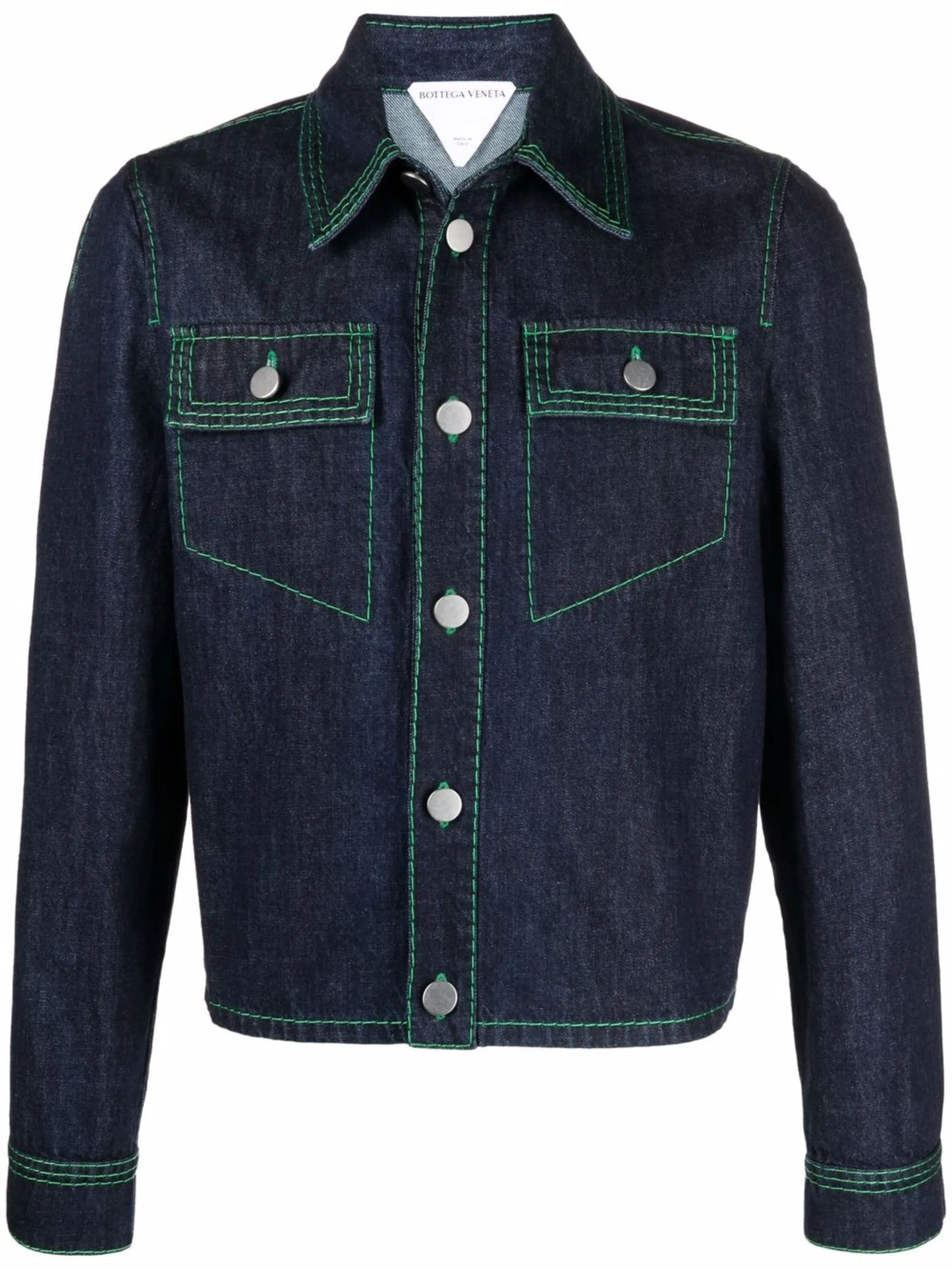 contrast-stitch denim jacket