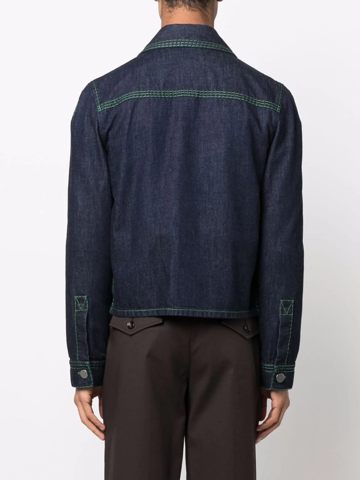 contrast-stitch denim jacket