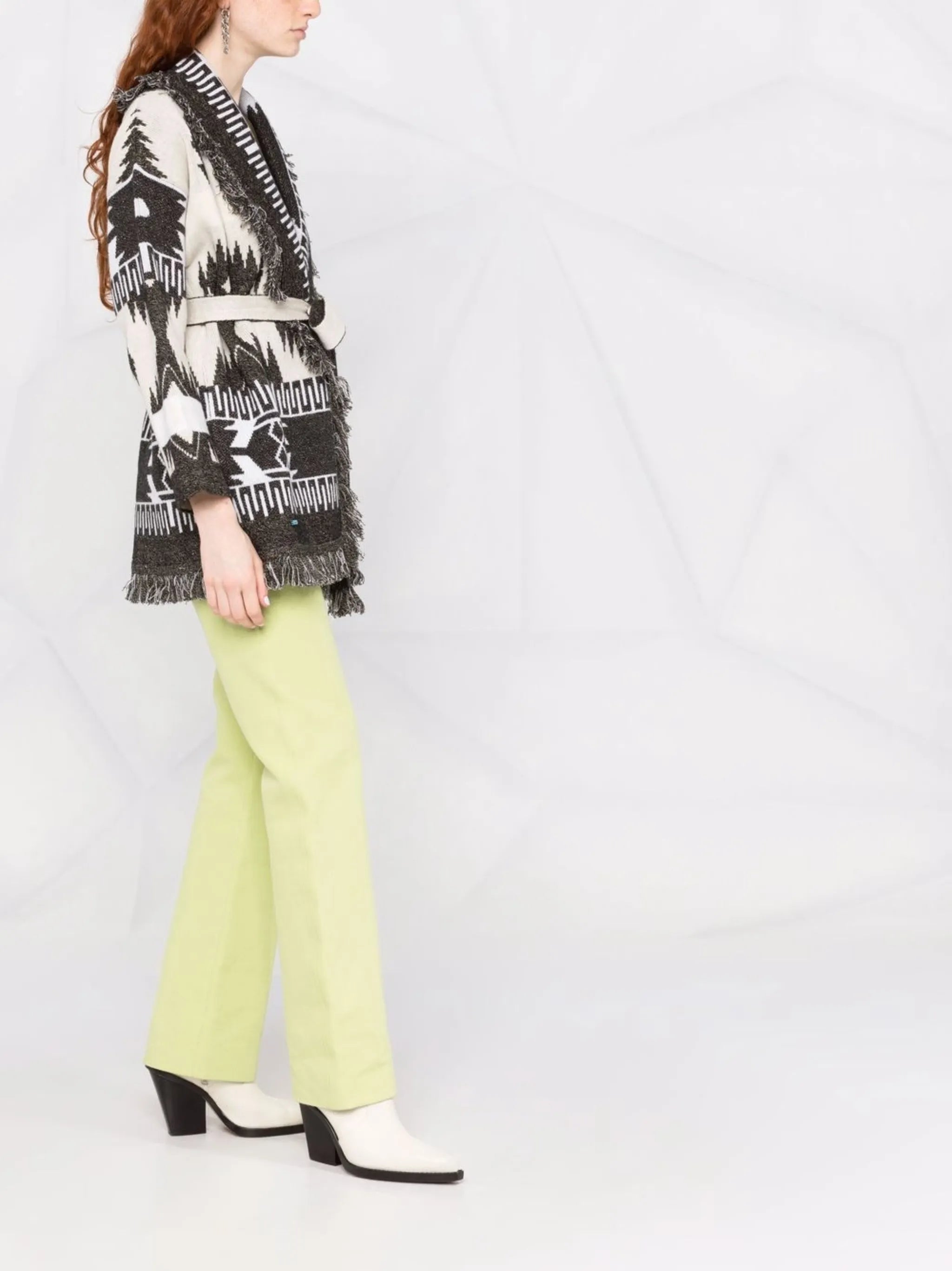 Icon frayed jacquard cardigan
