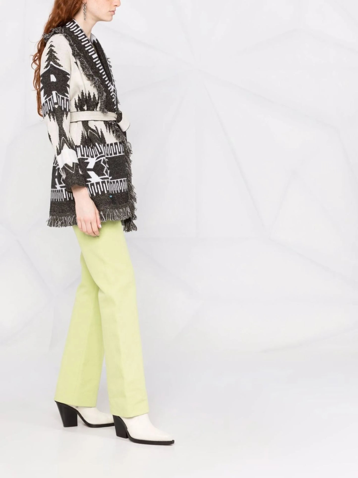 Icon frayed jacquard cardigan