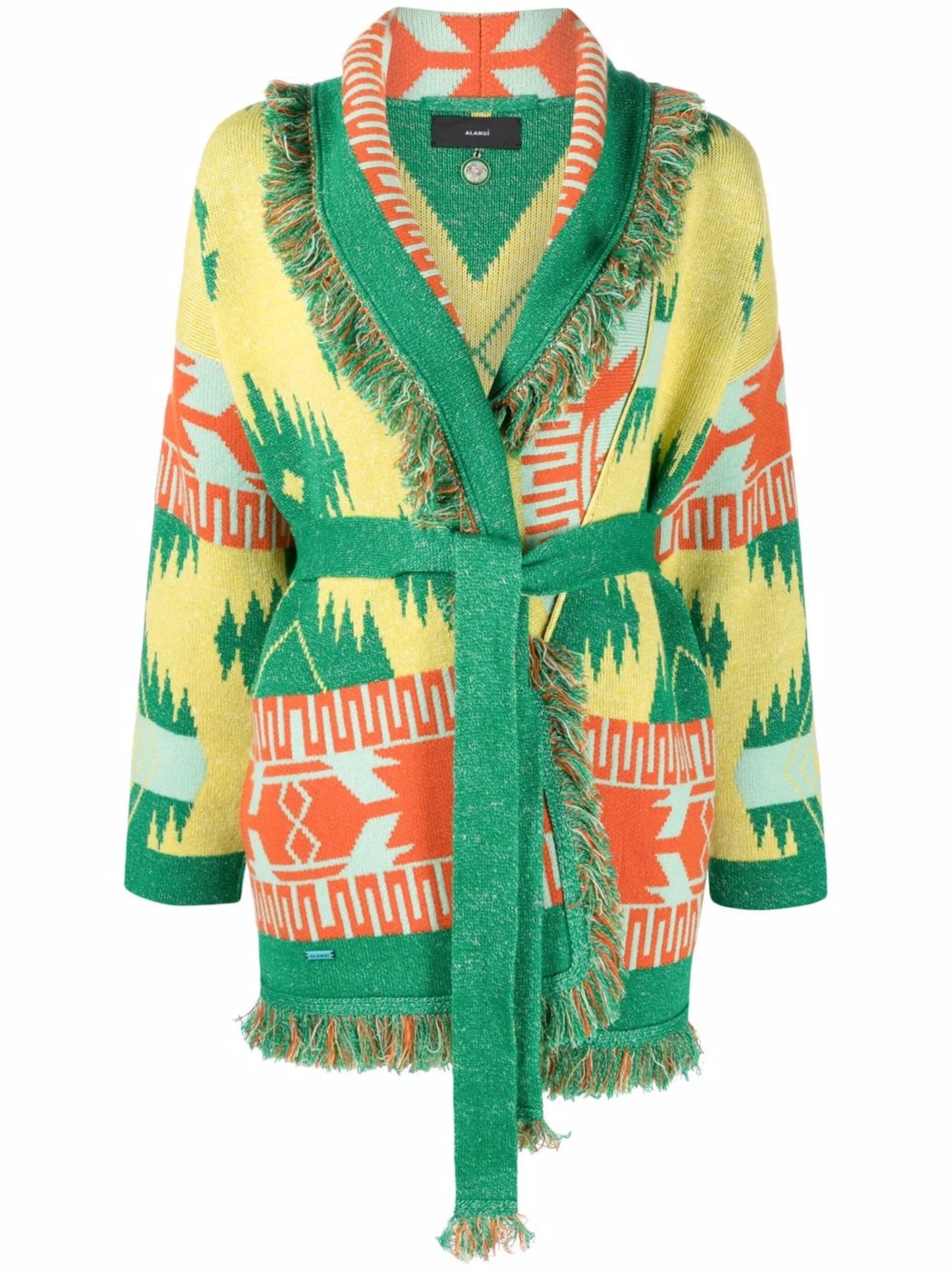 Icon knitted belted cardigan