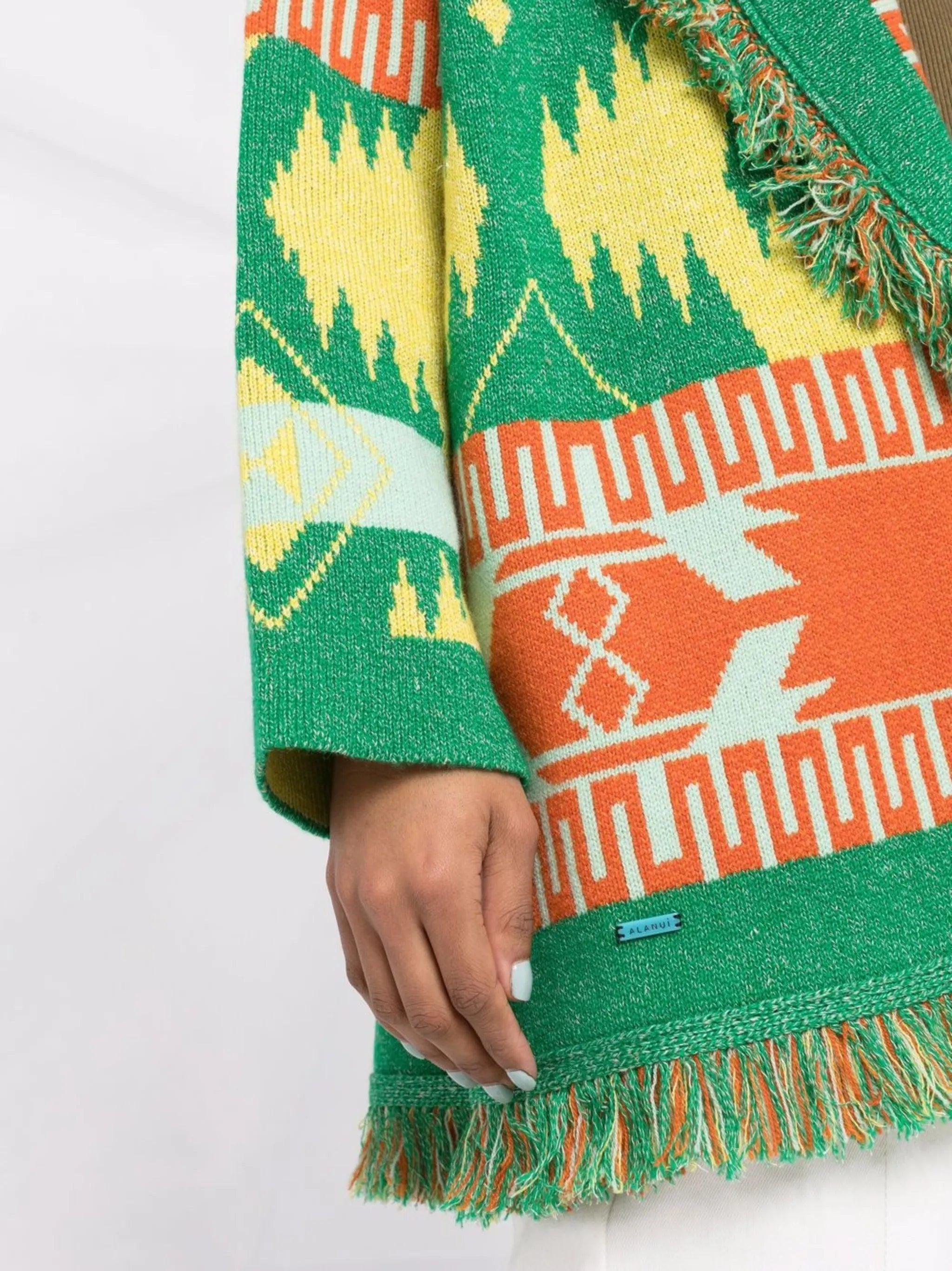 Icon knitted belted cardigan