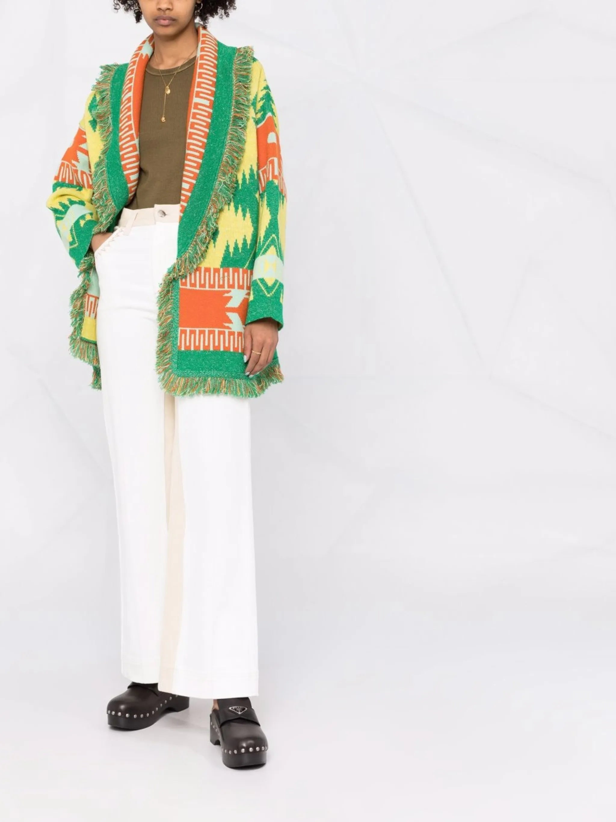 Icon knitted belted cardigan