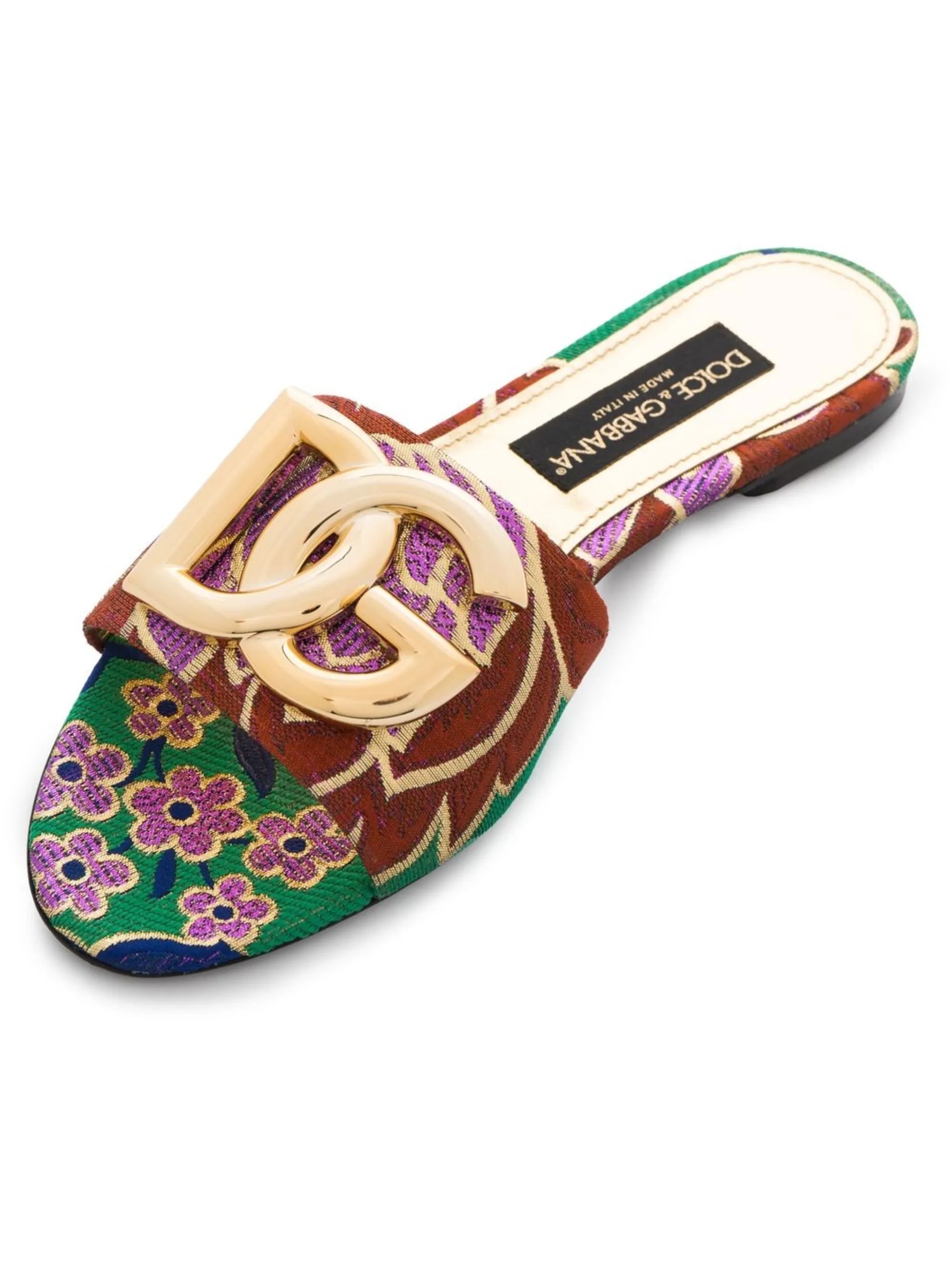 brocade open toe sandals