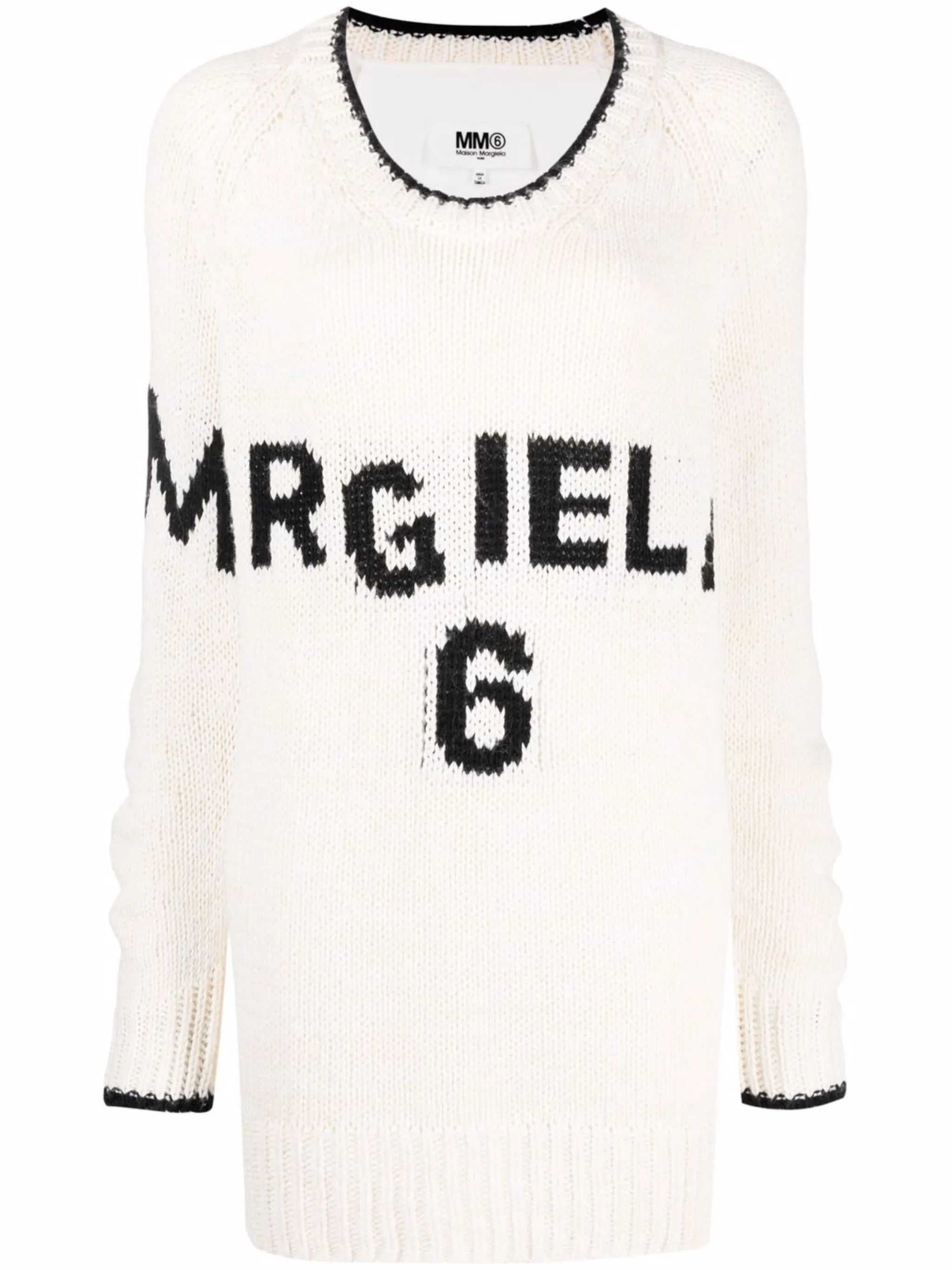 oversized logo-intarsia jumper