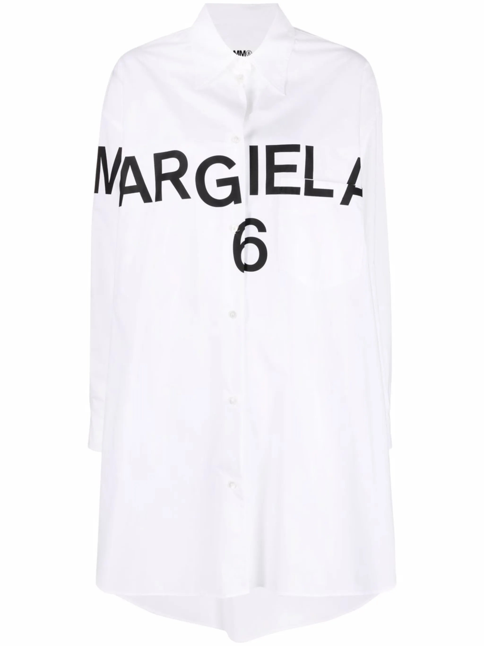 logo-graphic print shirt dress