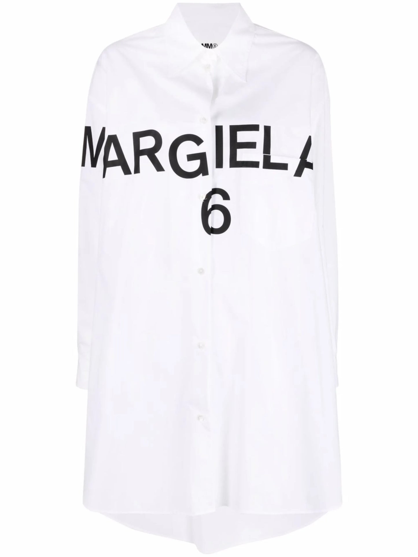 logo-graphic print shirt dress