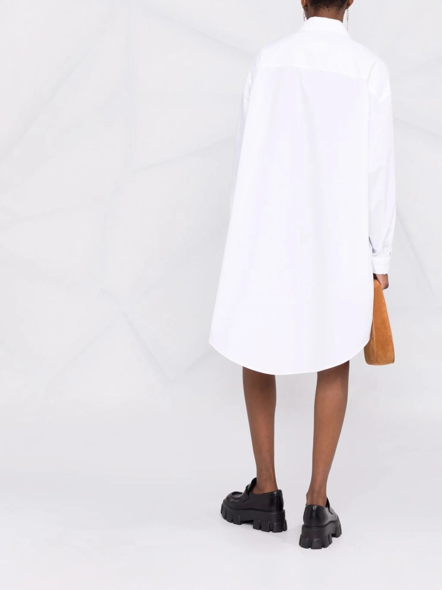 logo-graphic print shirt dress