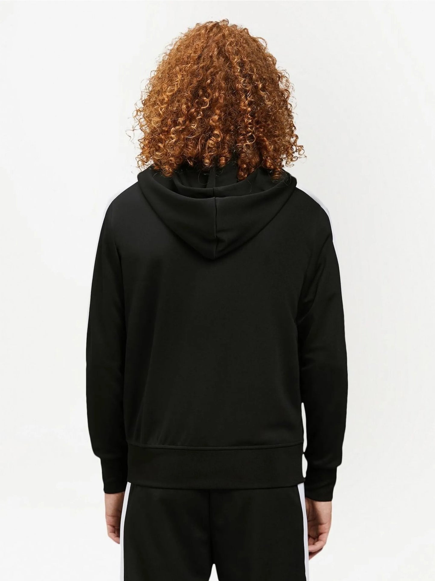 logo-print side-stripe hoodie