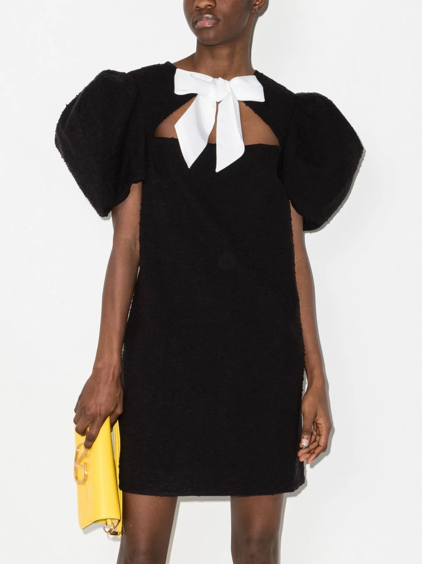bow detail evening dress