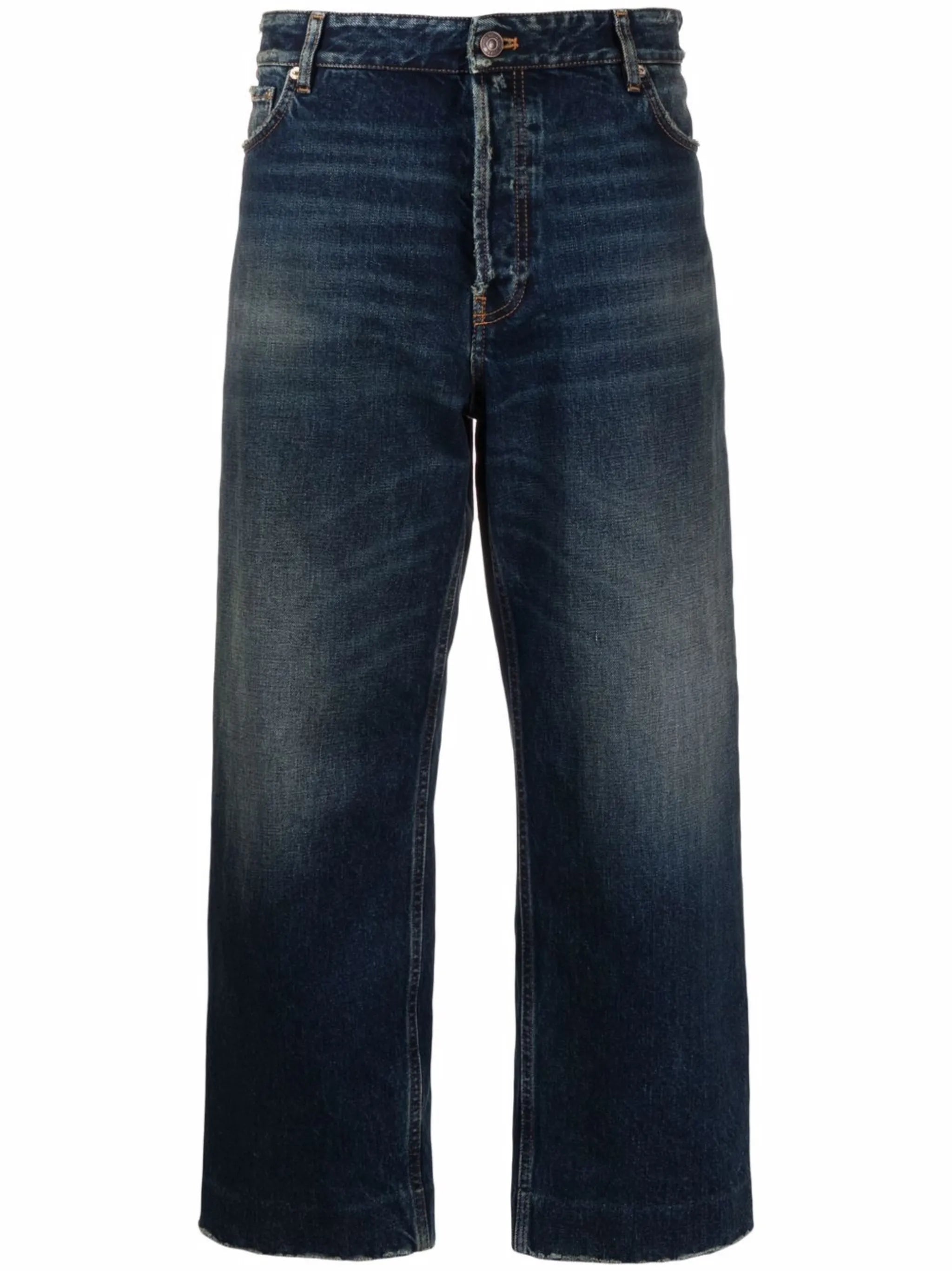cropped wide-leg jeans