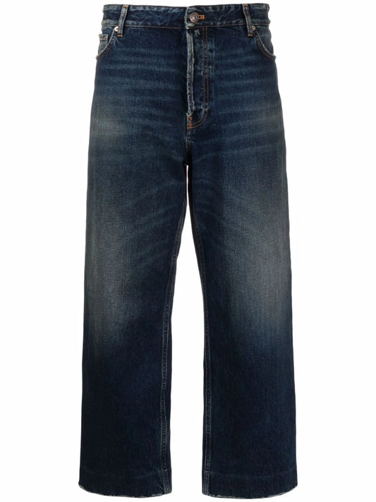 cropped wide-leg jeans