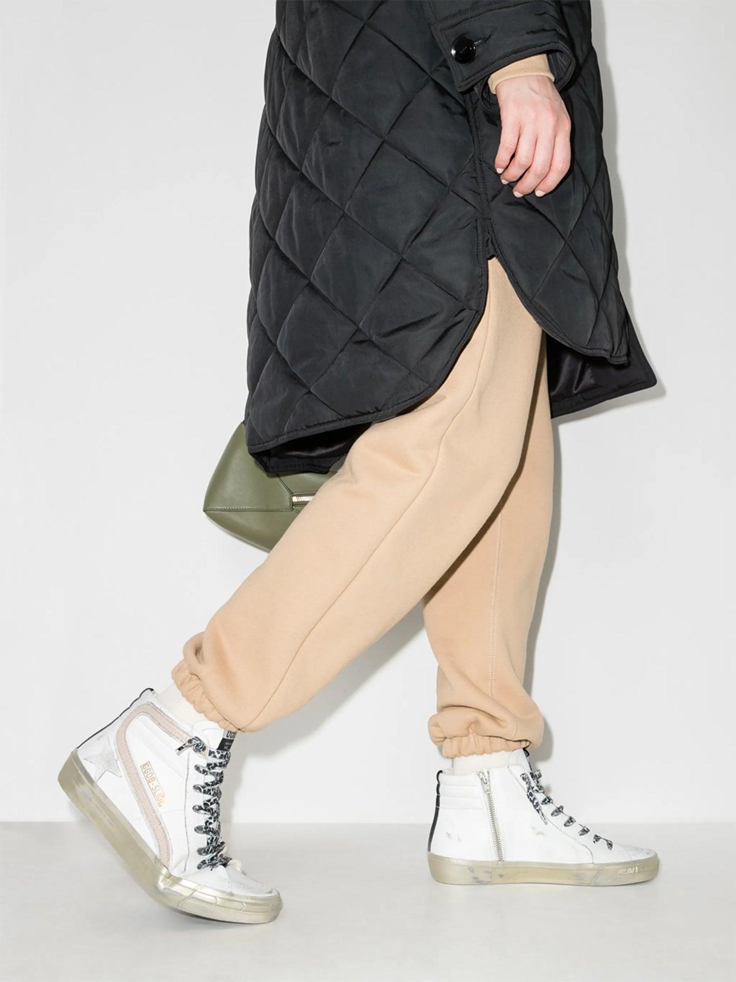 Slide high-top sneakers
