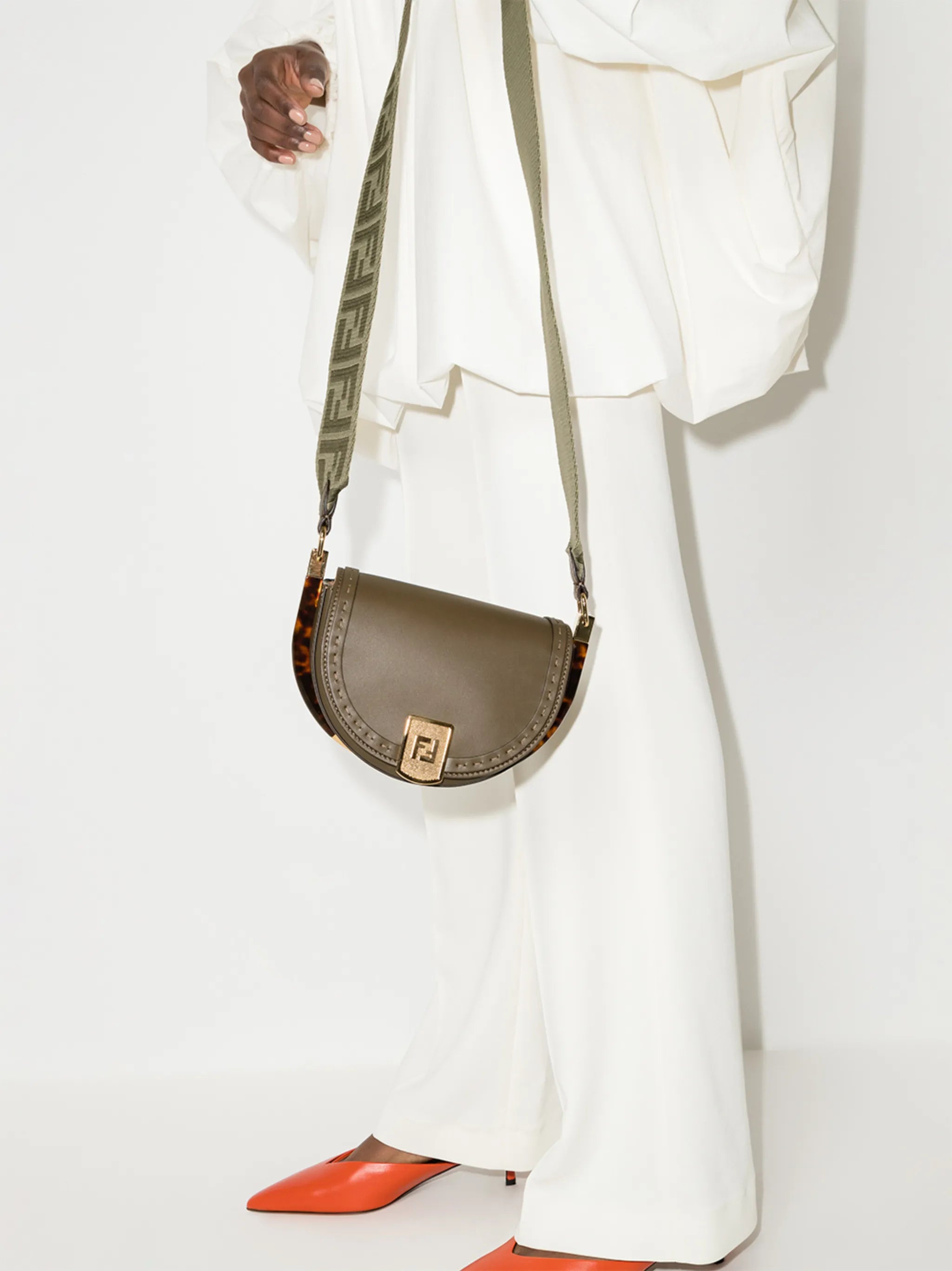 Moonlight logo-strap crossbody bag
